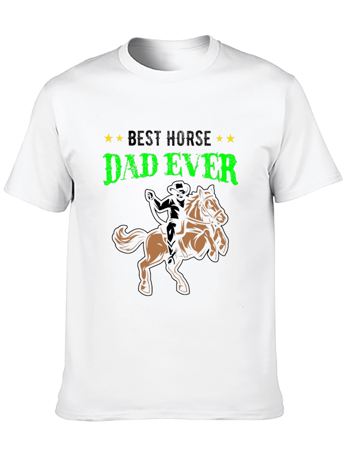 Best Horse Dad Ever Black Graphic Tee