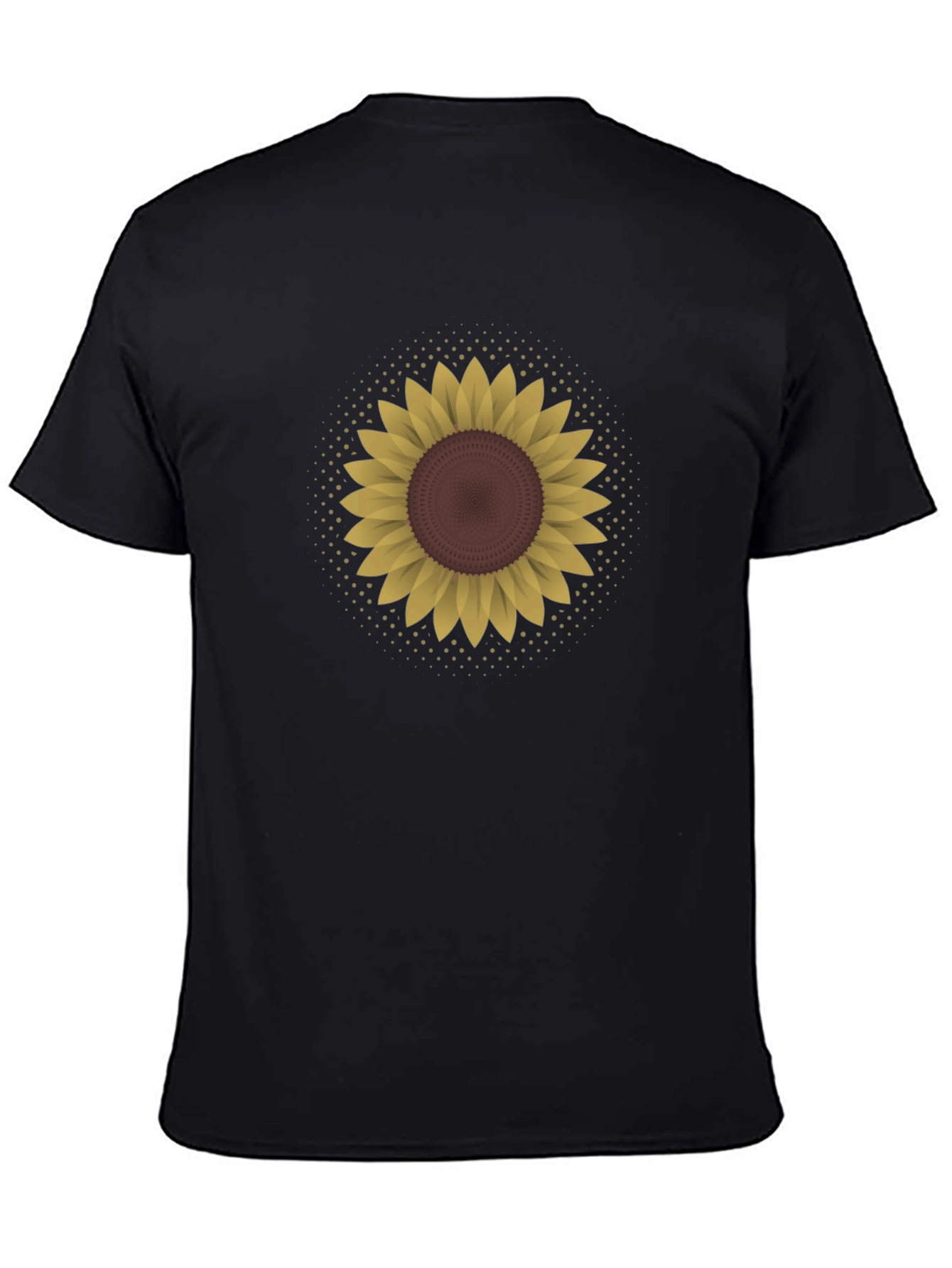 Sunflower Graphic Tee - Black Cotton Blend