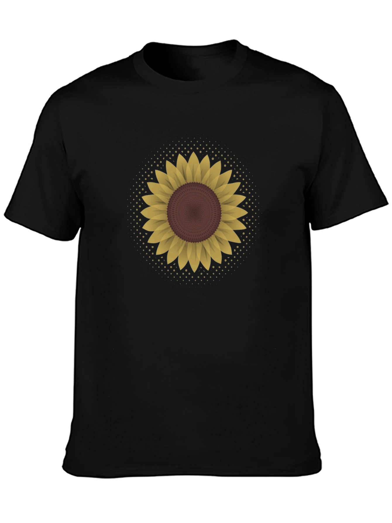 Sunflower Graphic Tee - Black Cotton Blend