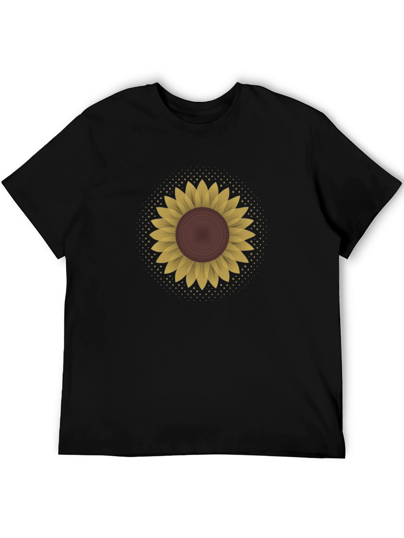 Sunflower Graphic Tee - Black Cotton Blend