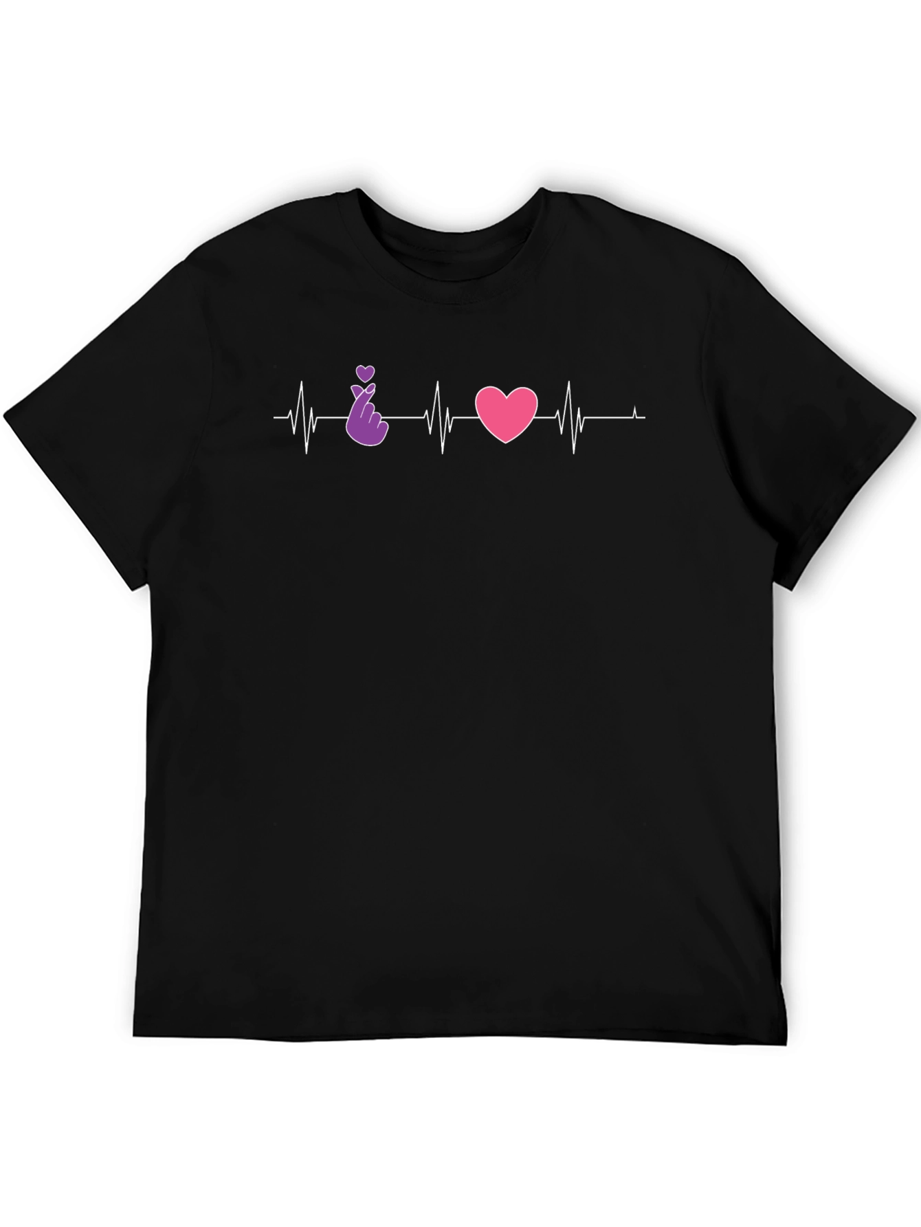 Heartbeat Love Sign Graphic Tee - Stylish & Trendy