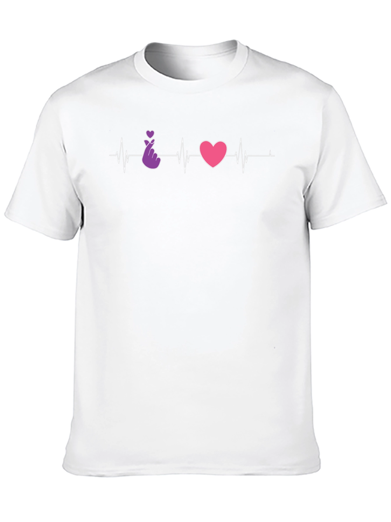 Heartbeat Love Sign Graphic Tee - Stylish & Trendy