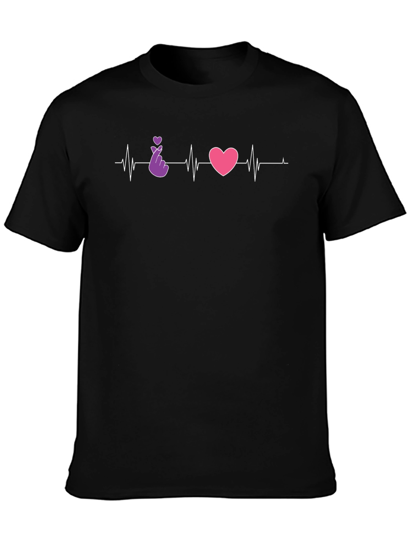 Heartbeat Love Sign Graphic Tee - Stylish & Trendy