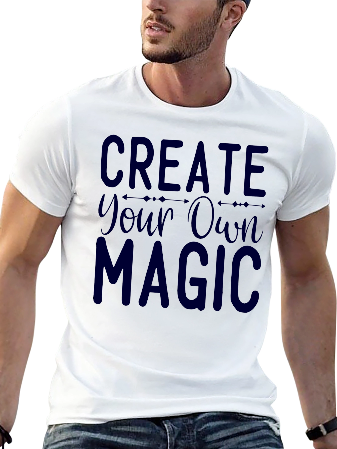 Create Your Own Magic Graphic Tee - Dark Blue