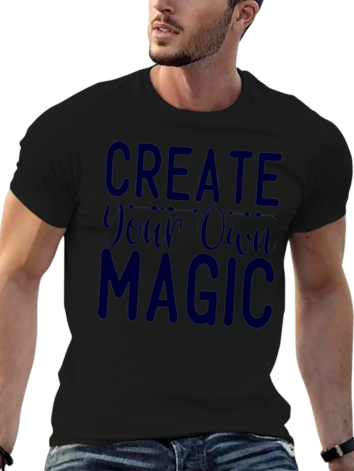 Create Your Own Magic Graphic Tee - Dark Blue