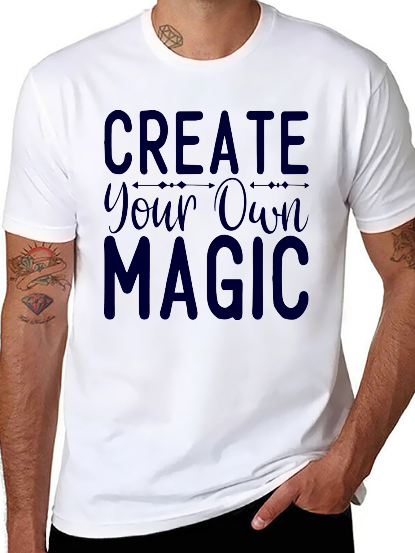 Create Your Own Magic Graphic Tee - Dark Blue