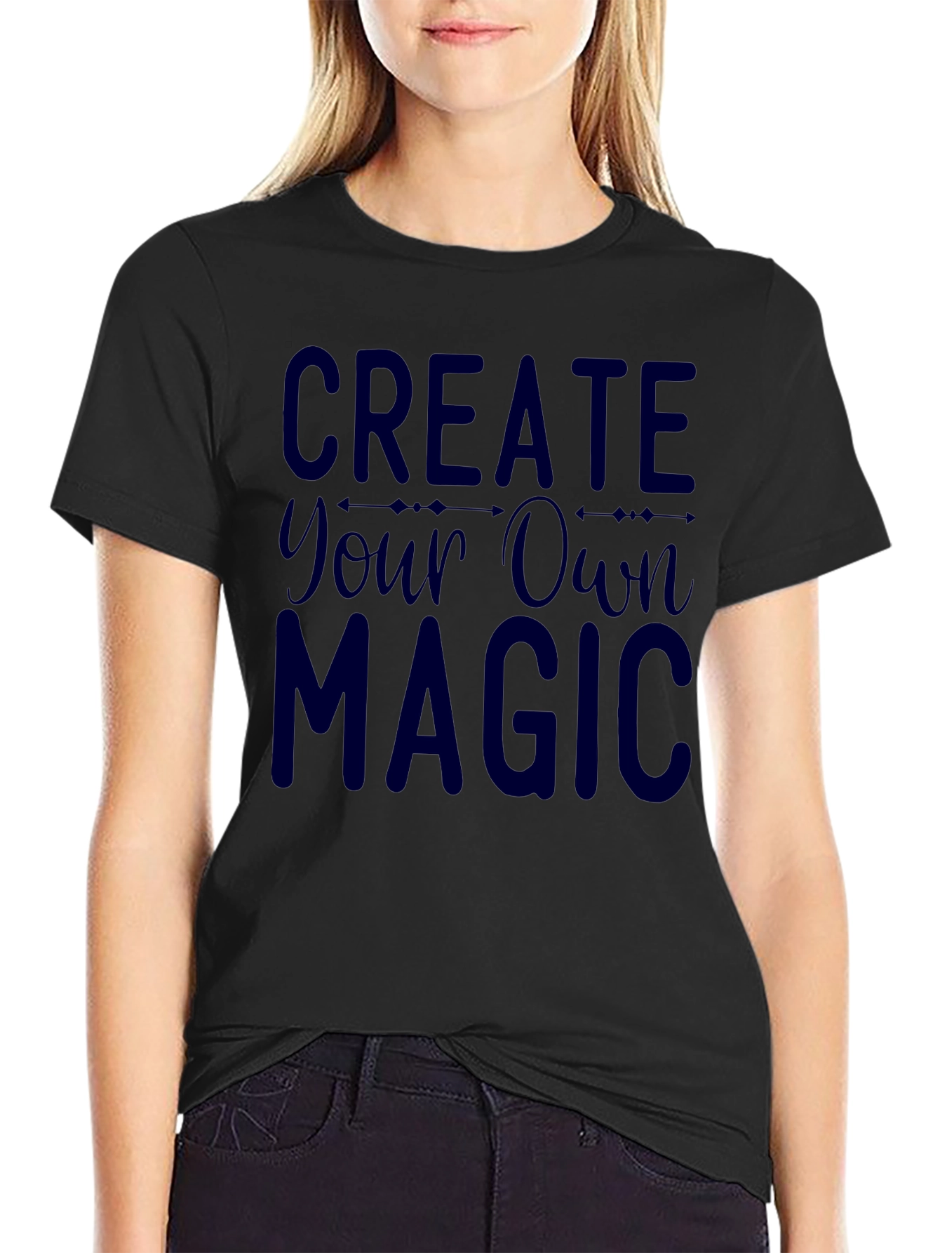 Create Your Own Magic Graphic Tee - Dark Blue