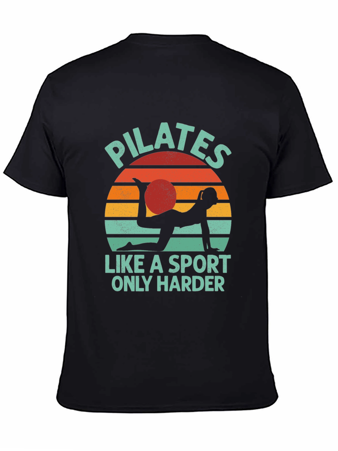 Pilates Sport T-Shirt - Unisex Black Tee