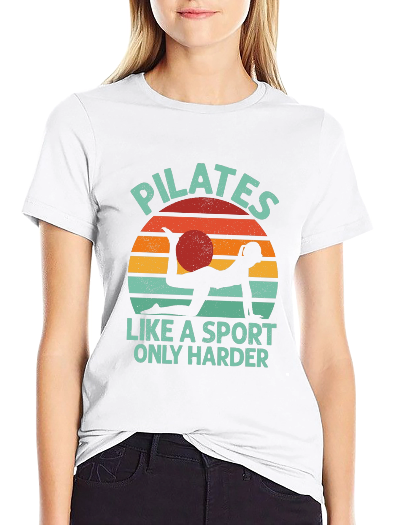 Pilates Sport T-Shirt - Unisex Black Tee