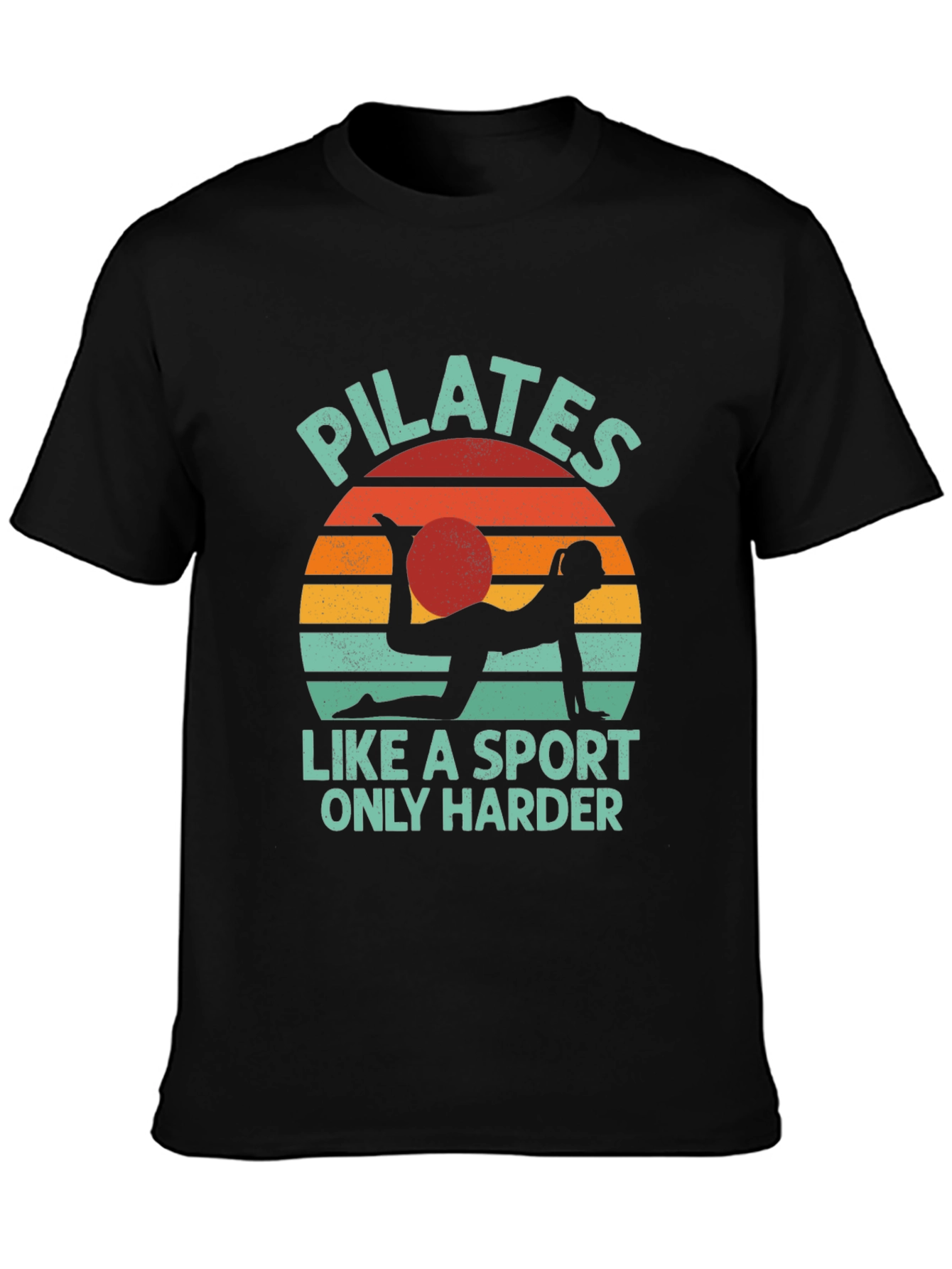 Pilates Sport T-Shirt - Unisex Black Tee