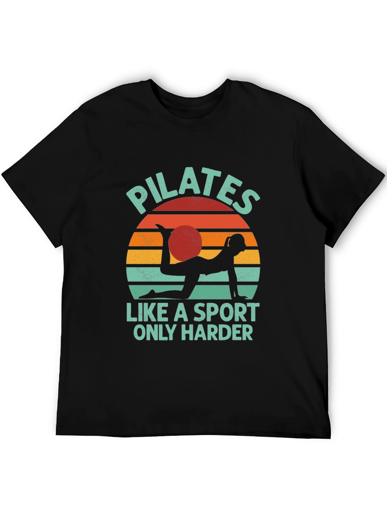 Pilates Sport T-Shirt - Unisex Black Tee