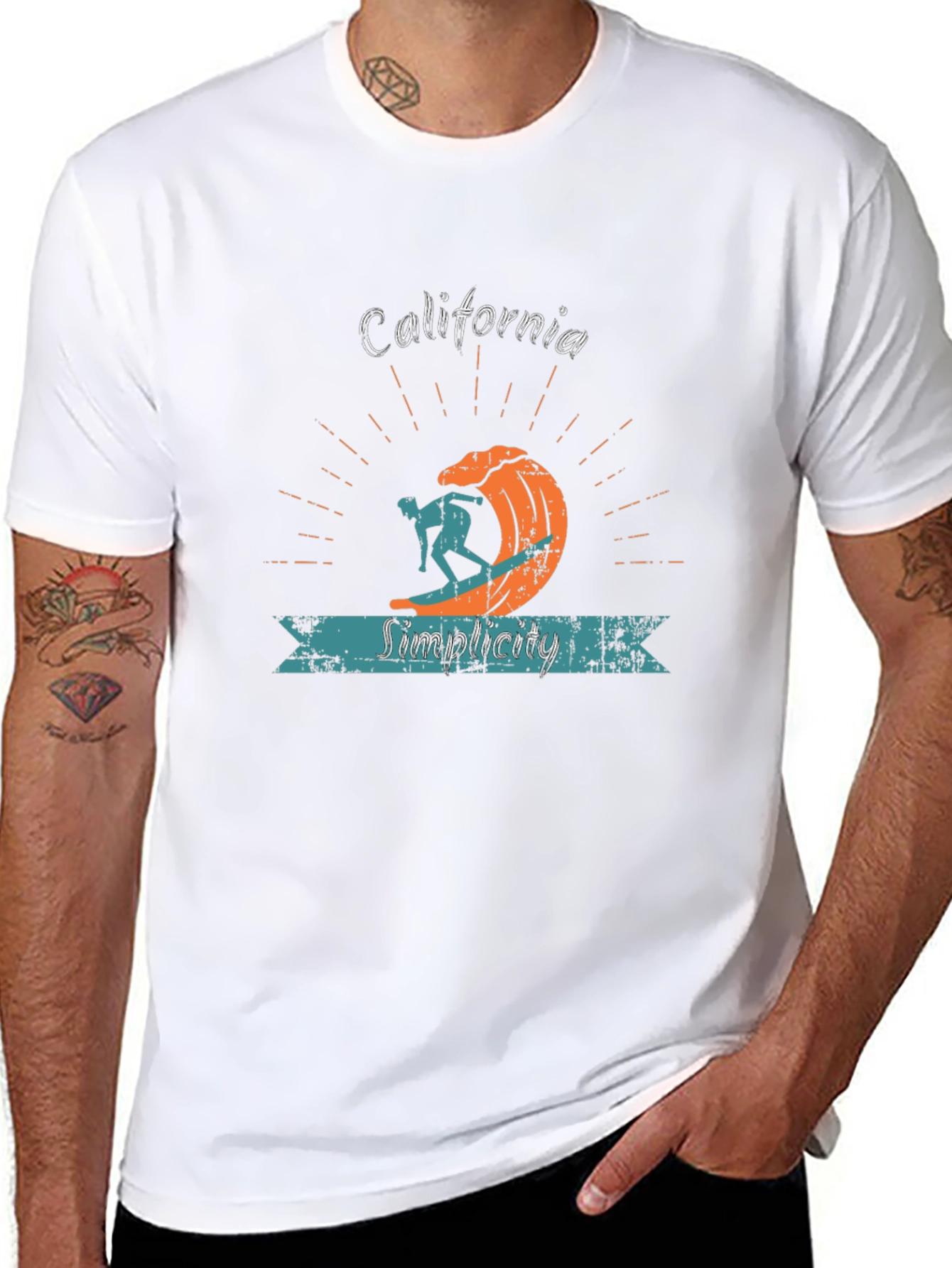 California Surfing T-Shirt - Retro Style