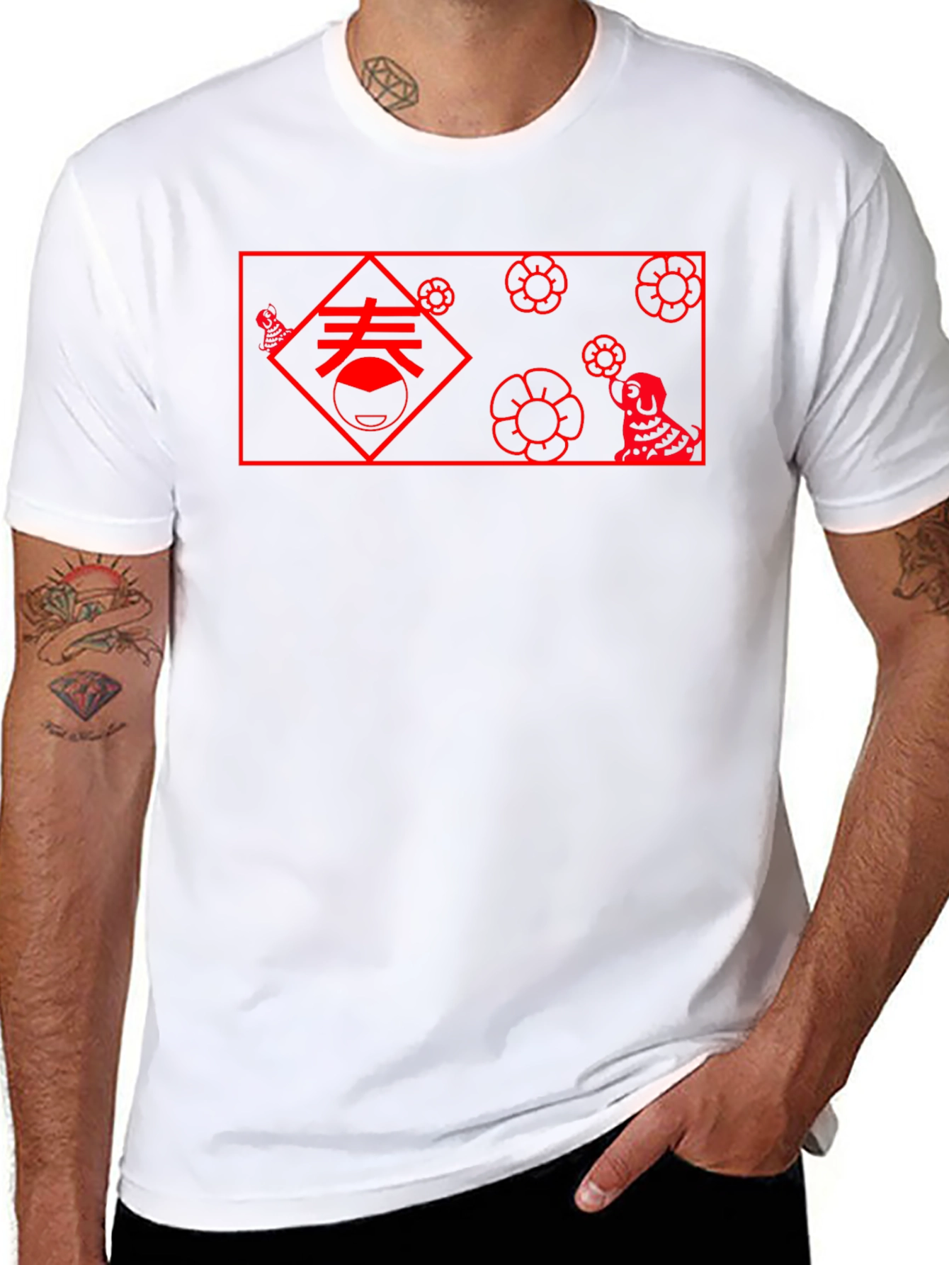 Chinese New Year Graphic Tee - Black