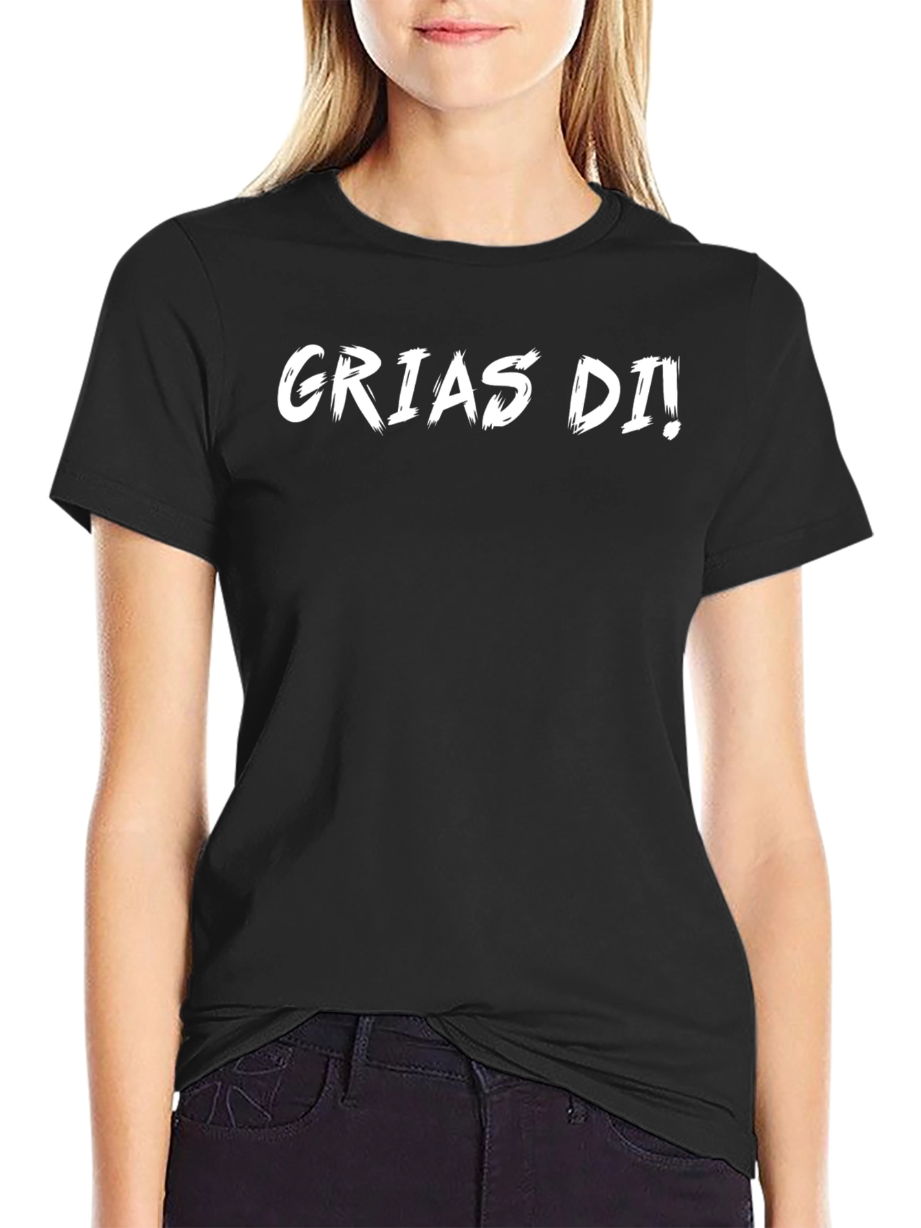 Grias Di! Graphic T-Shirt - Black Cotton Tee