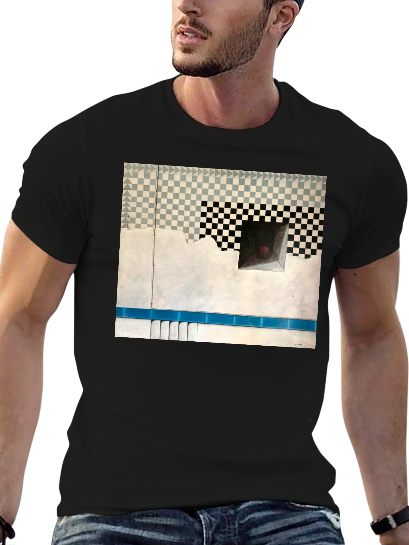 Optical Illusion Art Tee - Abstract Design T-Shirt