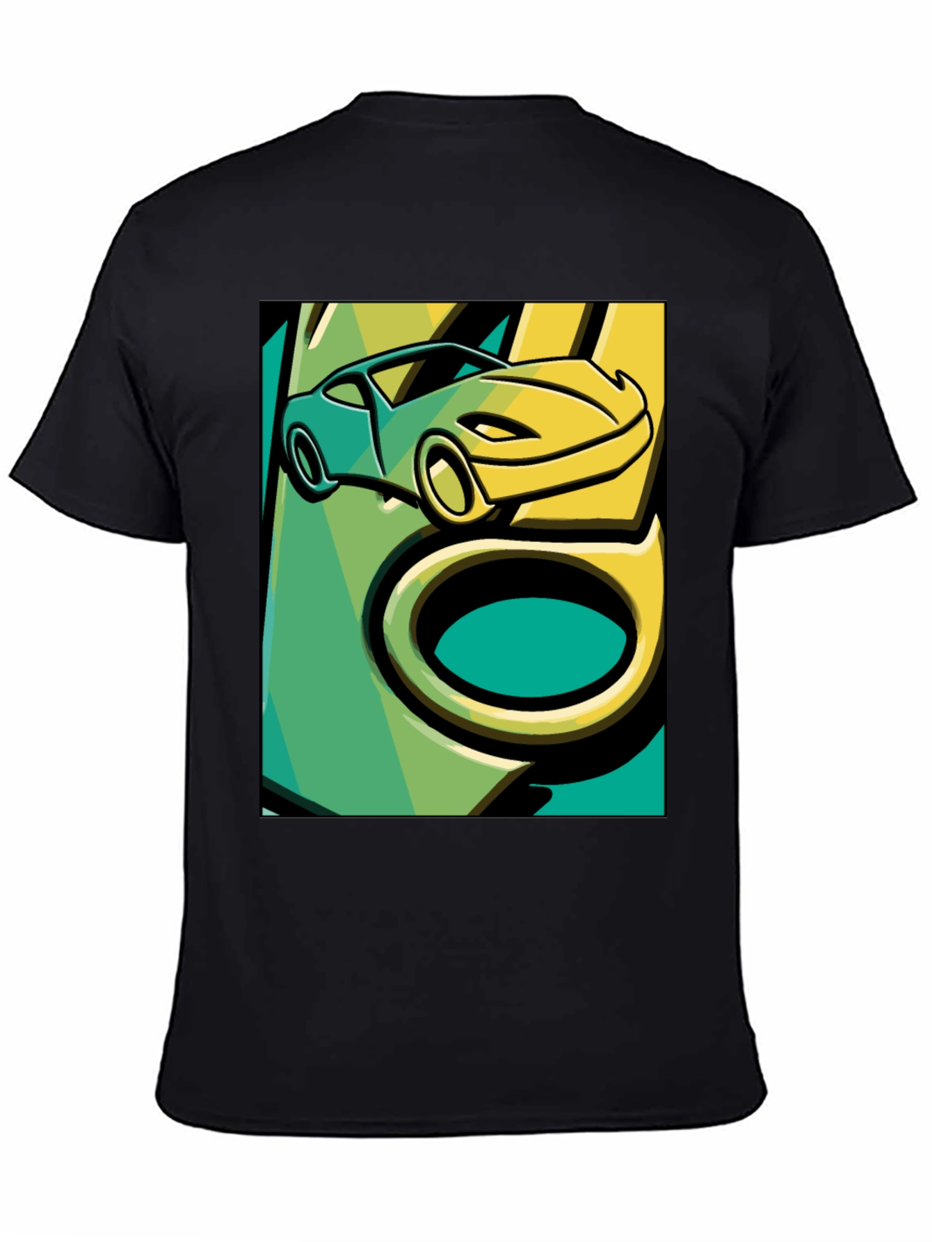 Cool Car Graphic Tee - Stylish Black T-Shirt