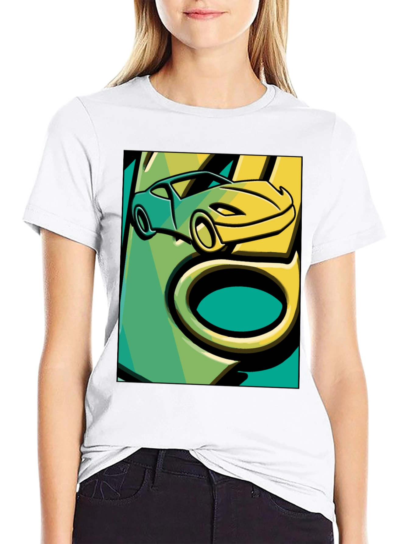 Cool Car Graphic Tee - Stylish Black T-Shirt