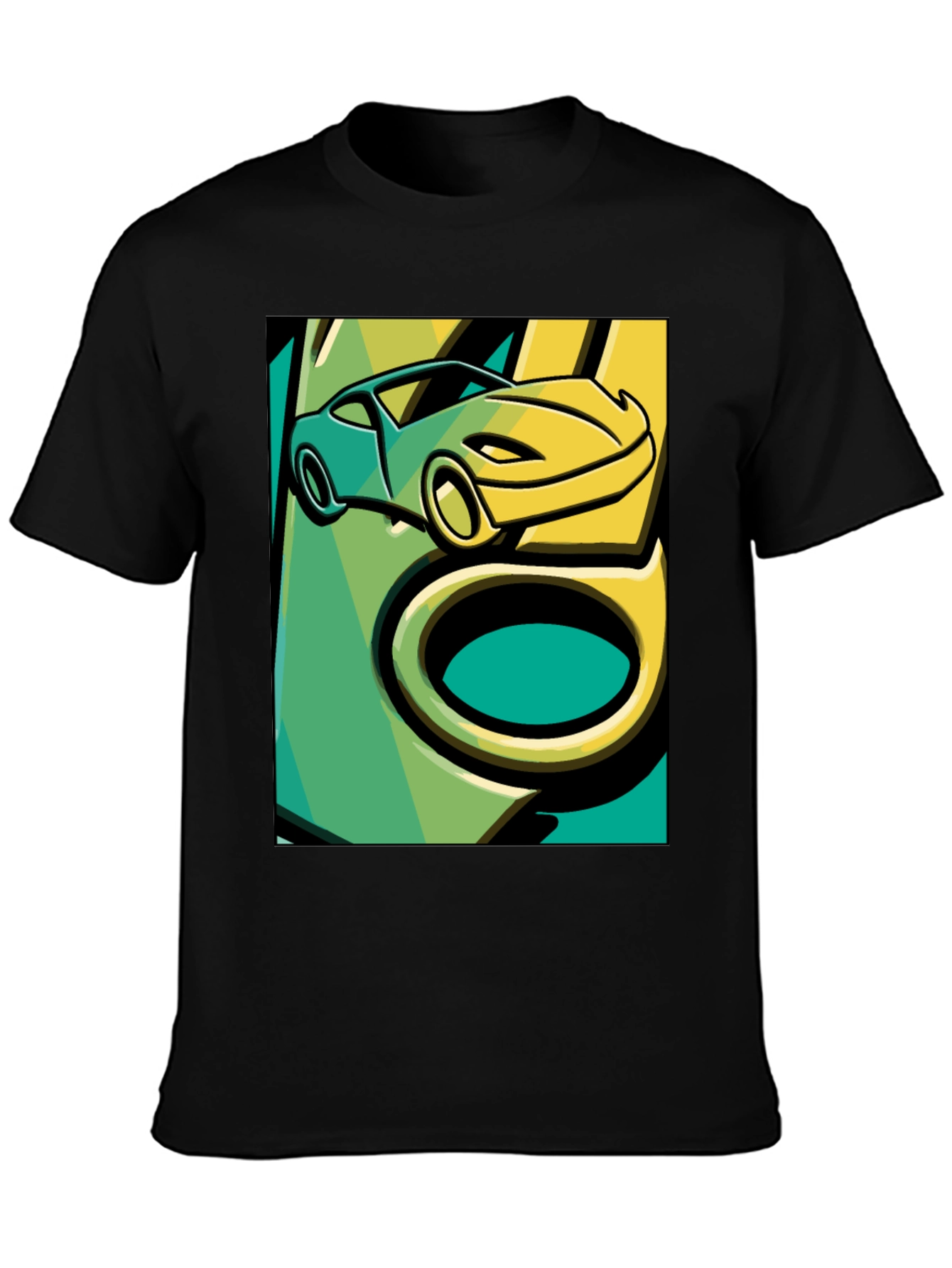 Cool Car Graphic Tee - Stylish Black T-Shirt