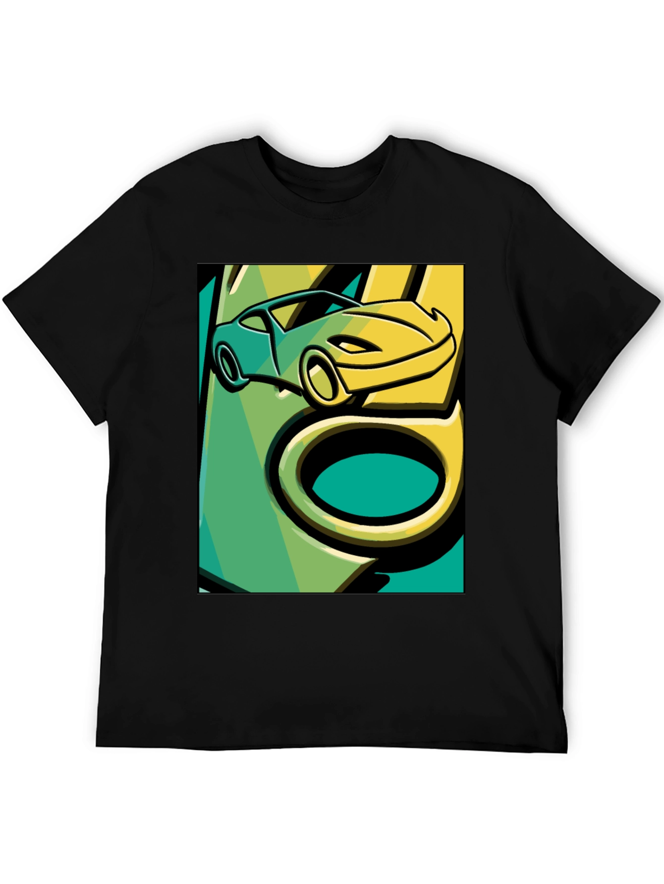 Cool Car Graphic Tee - Stylish Black T-Shirt