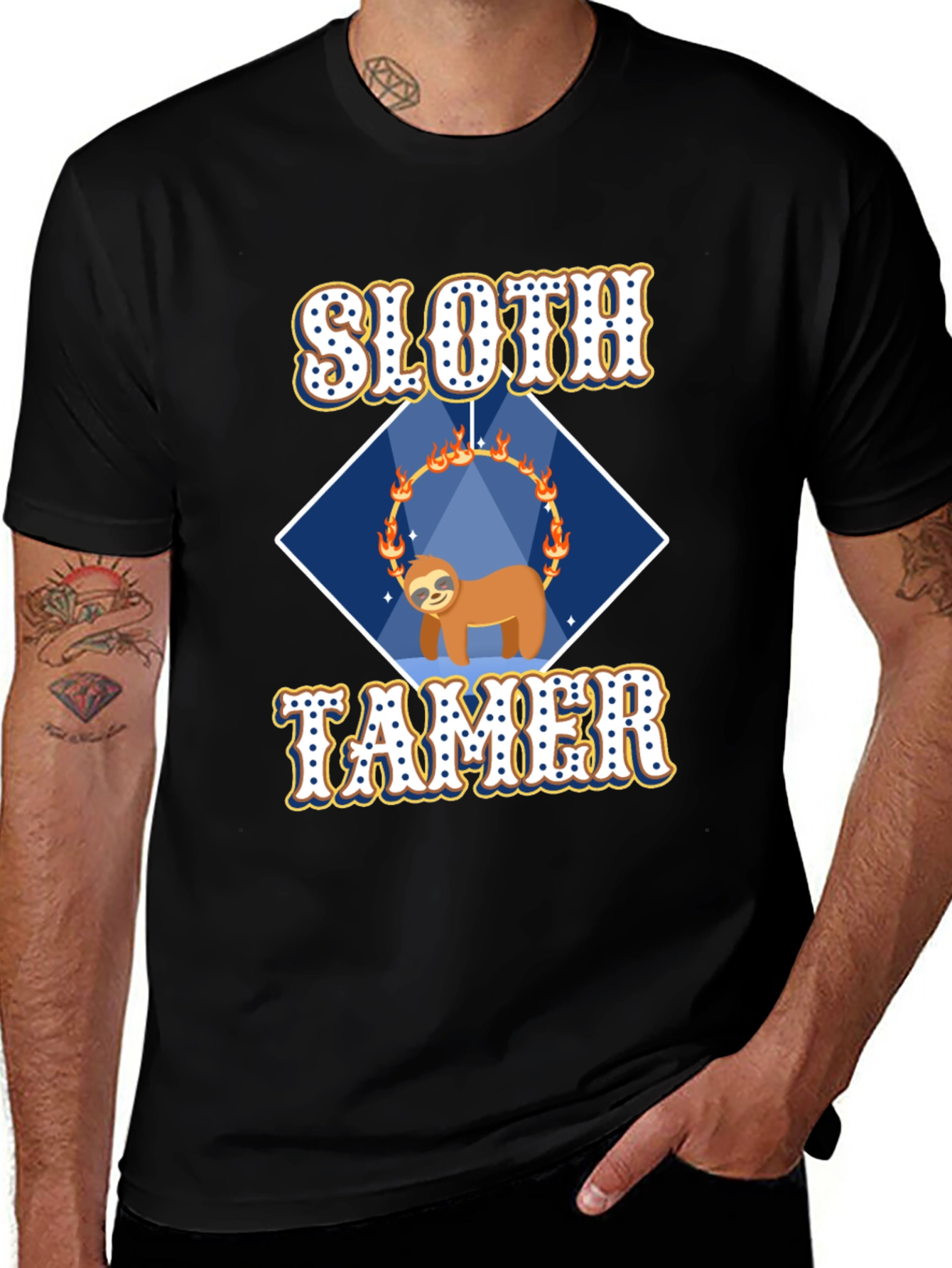 Sloth Tamer Black T-Shirt