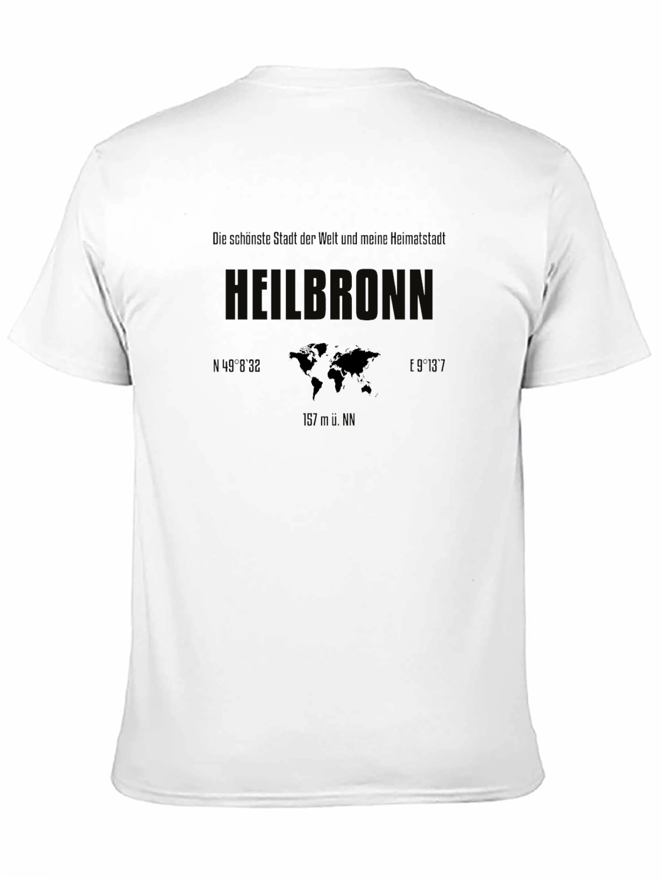 Heilbronn Graphic T-Shirt Black Cotton Tee