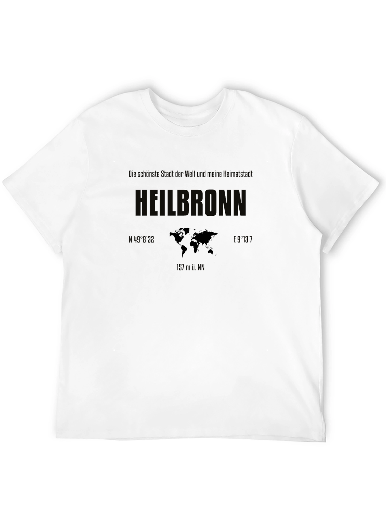 Heilbronn Graphic T-Shirt Black Cotton Tee