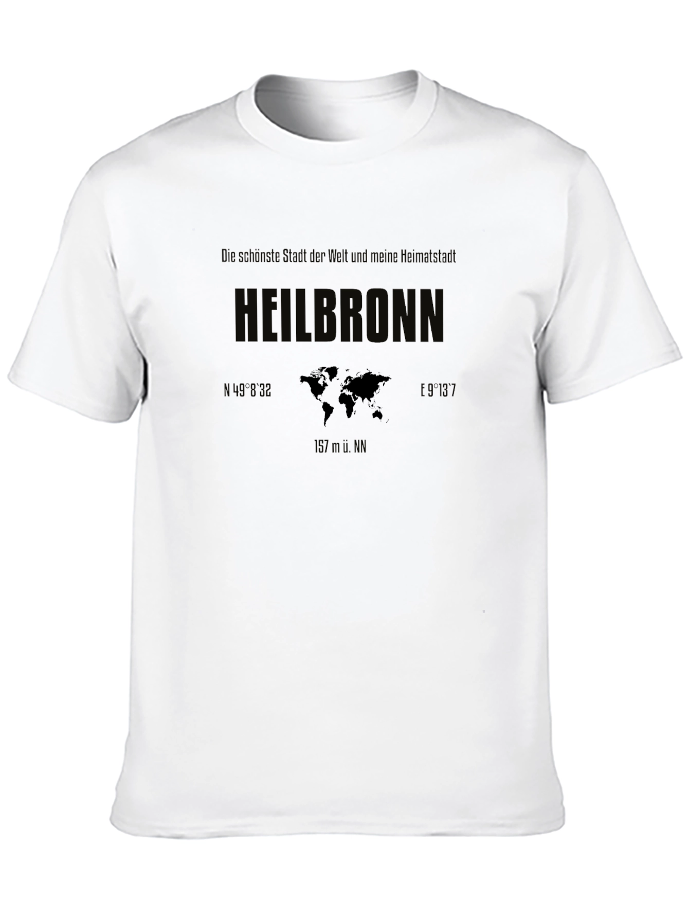 Heilbronn Graphic T-Shirt Black Cotton Tee