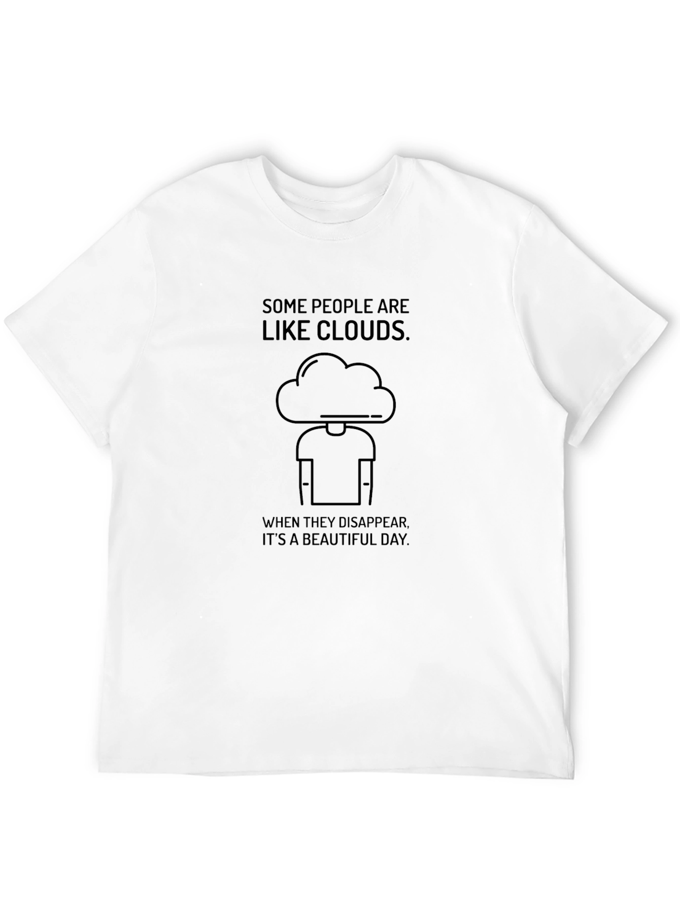 Cloud Humor Graphic Tee - Black Cotton T-Shirt