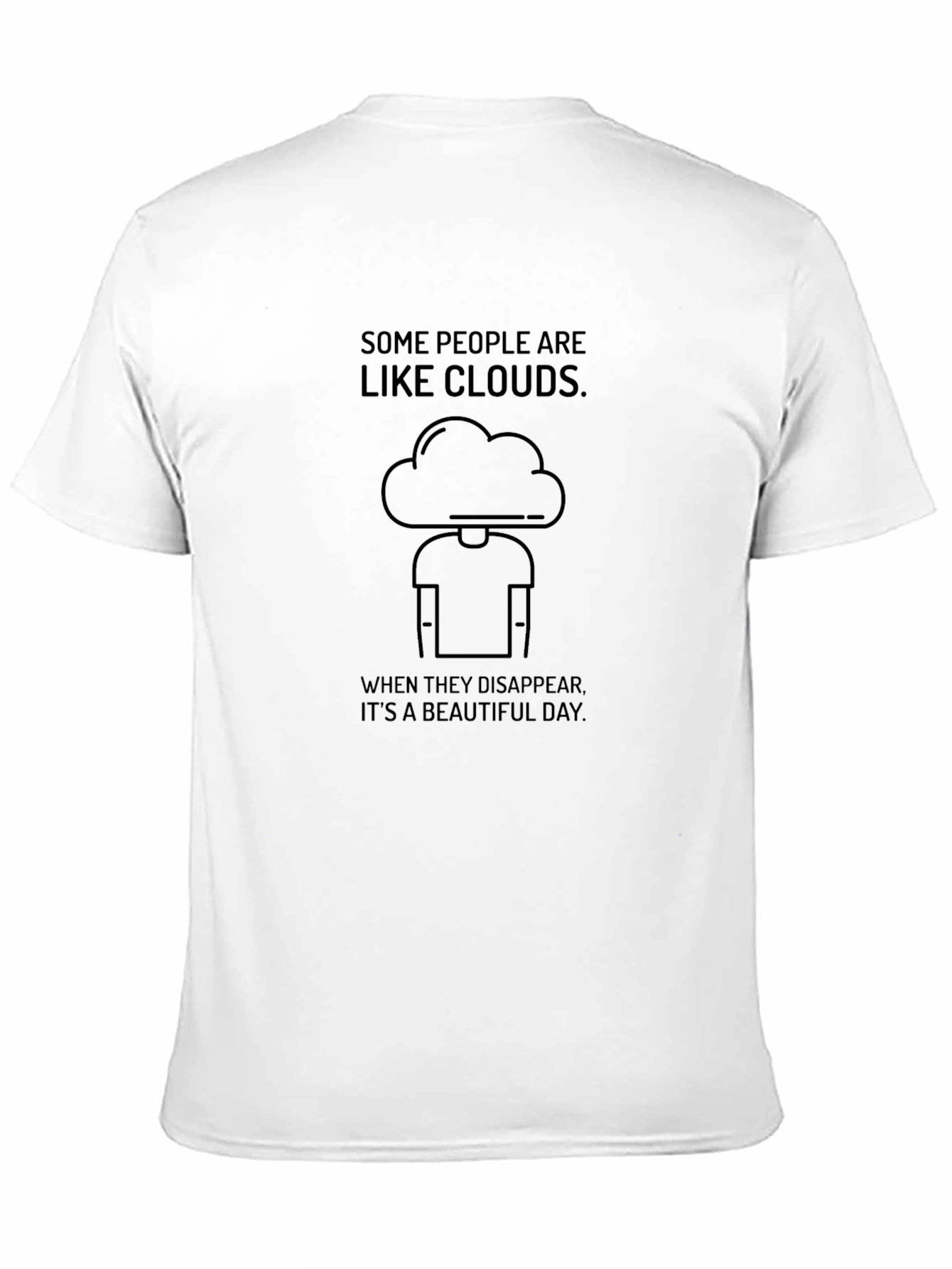 Cloud Humor Graphic Tee - Black Cotton T-Shirt
