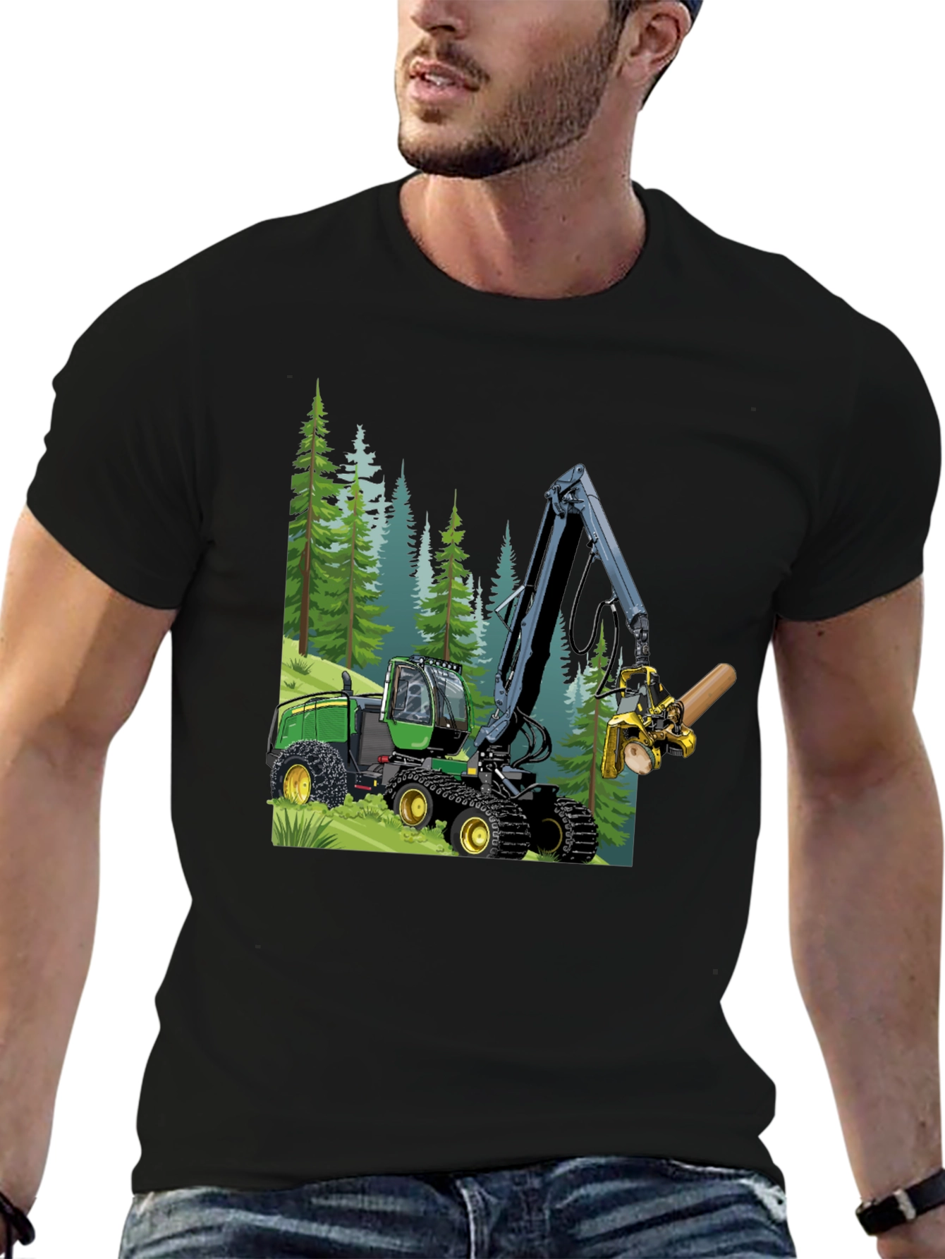 Forestry Harvester T-Shirt - Logging Truck Tee