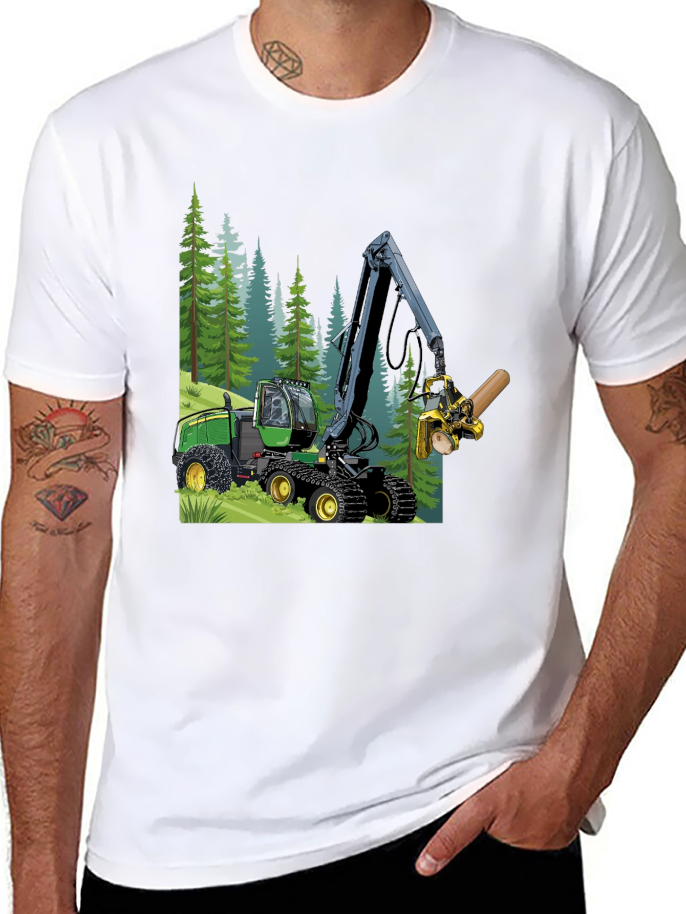 Forestry Harvester T-Shirt - Logging Truck Tee