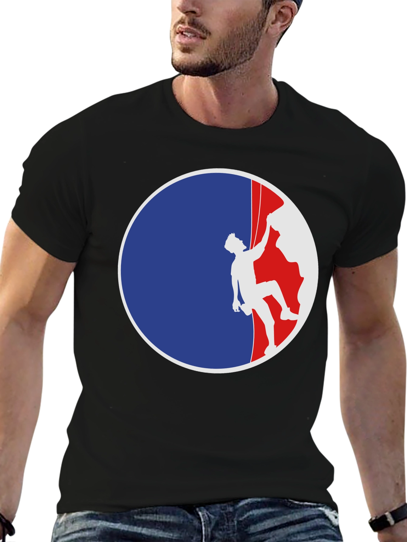 Climber Graphic Tee - Black Cotton Blend