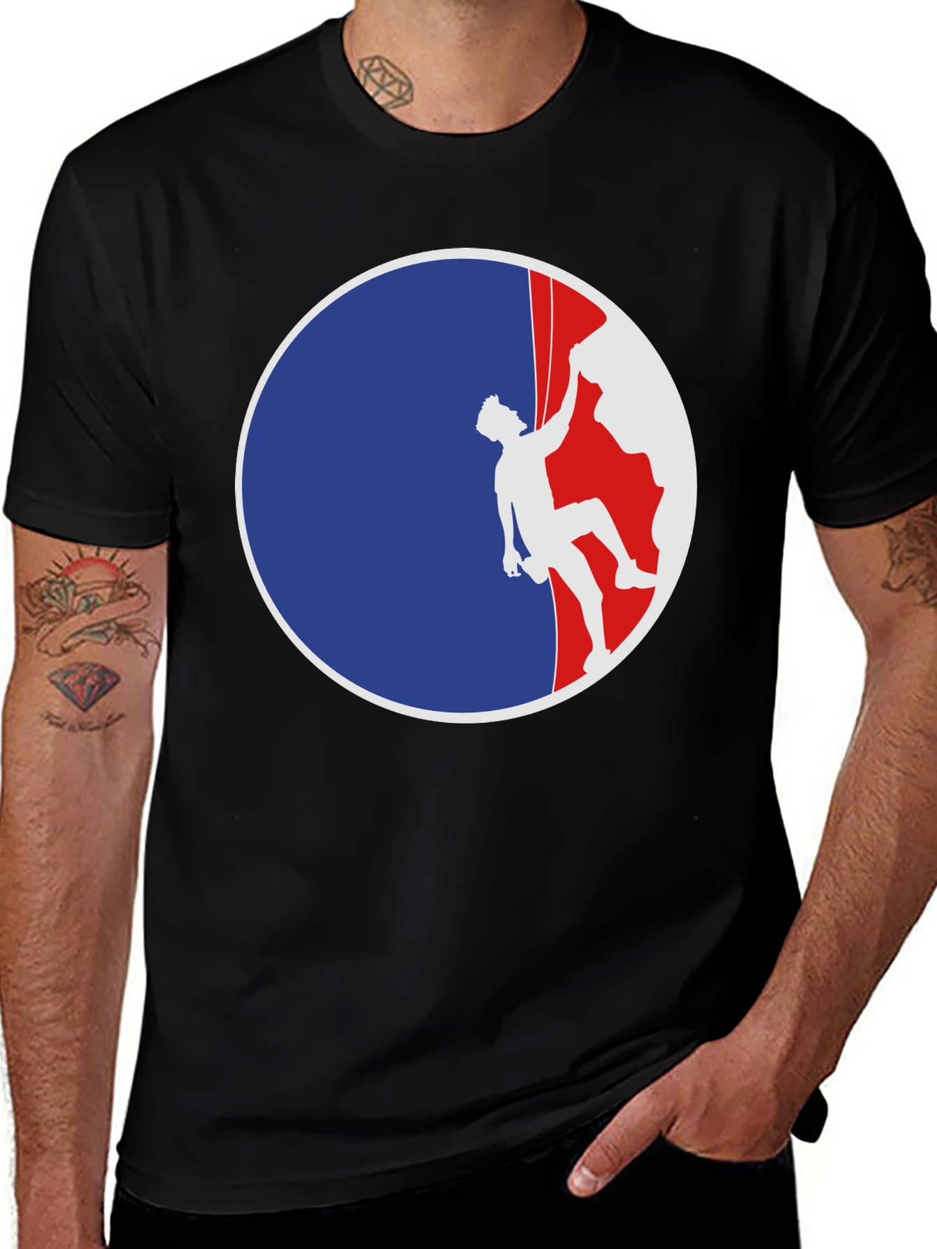 Climber Graphic Tee - Black Cotton Blend