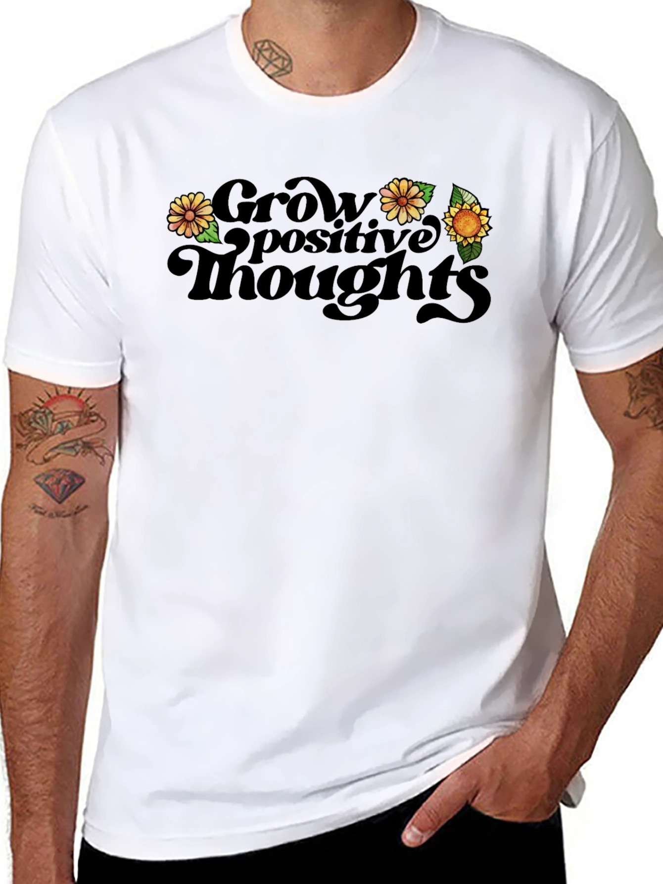 Grow Positive Thoughts Graphic Tee