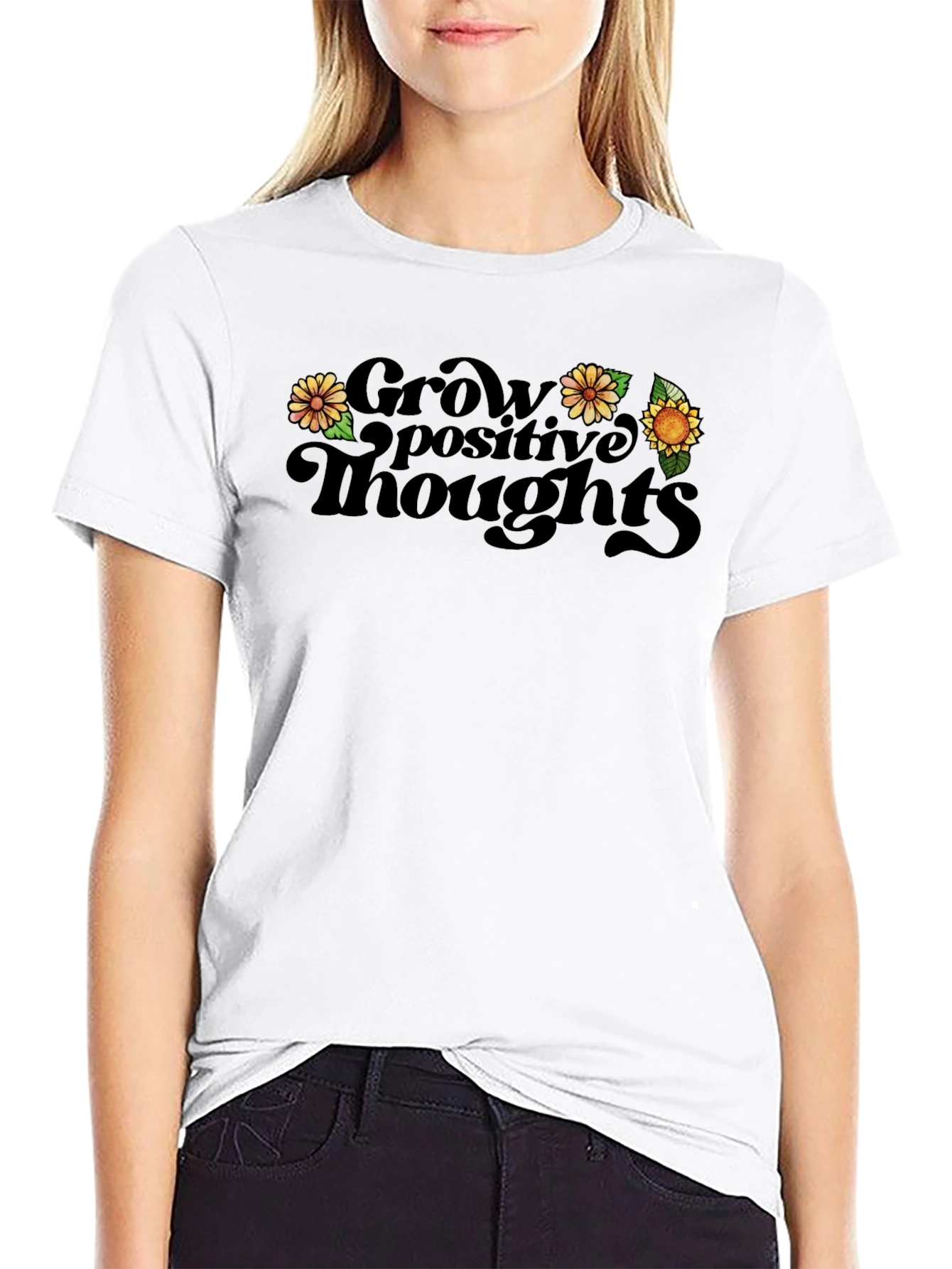 Grow Positive Thoughts Graphic Tee