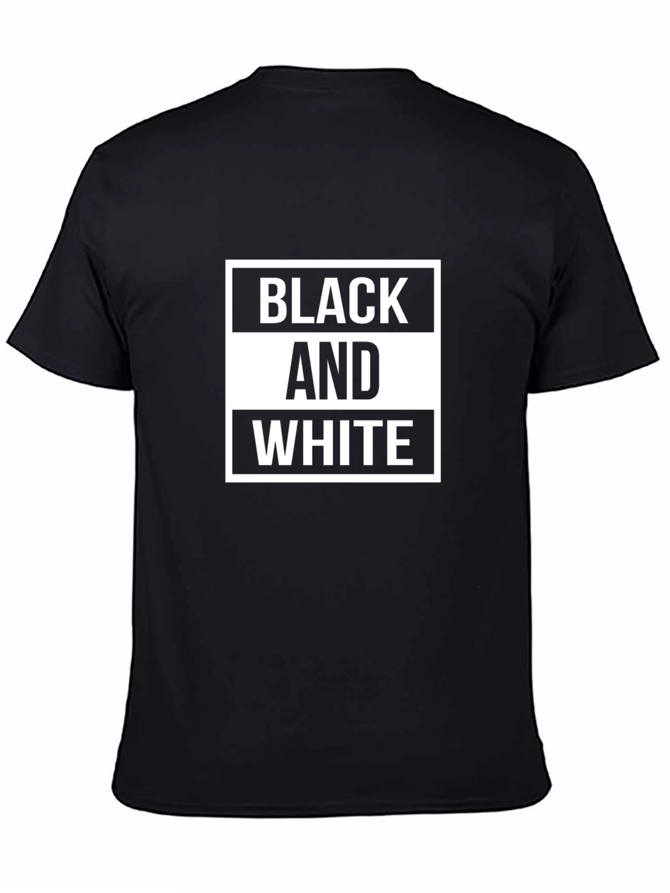 Black and White Graphic Tee - Stylish Contrast