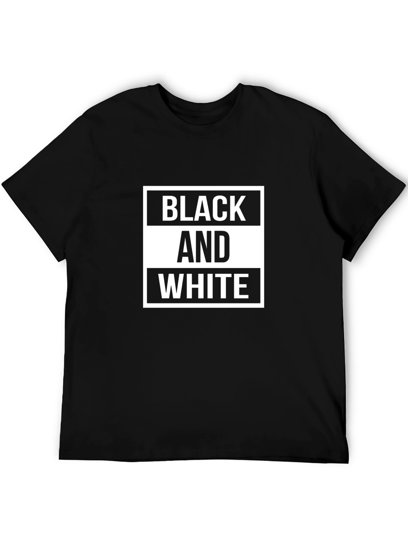 Black and White Graphic Tee - Stylish Contrast
