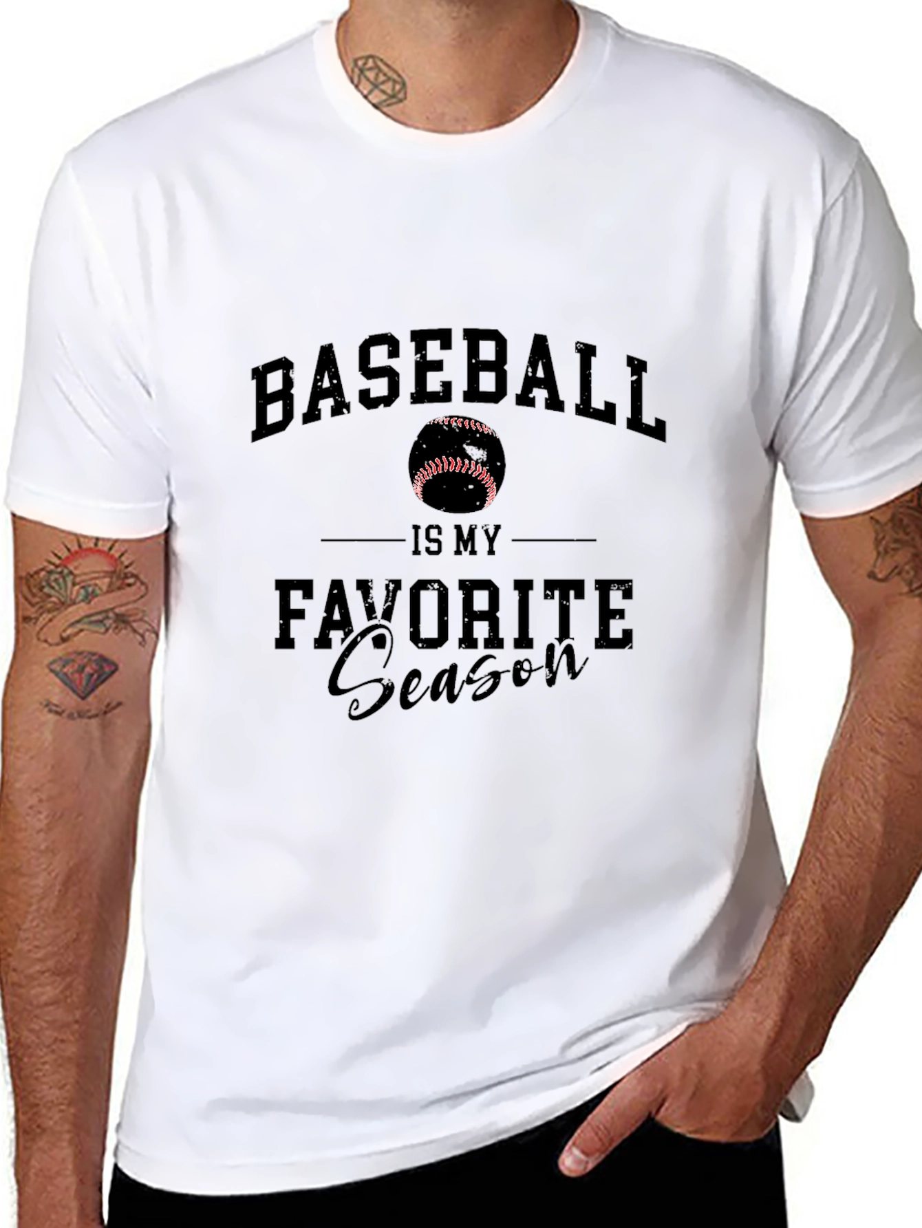 Baseball is My Favorite Season Graphic T-Shirt