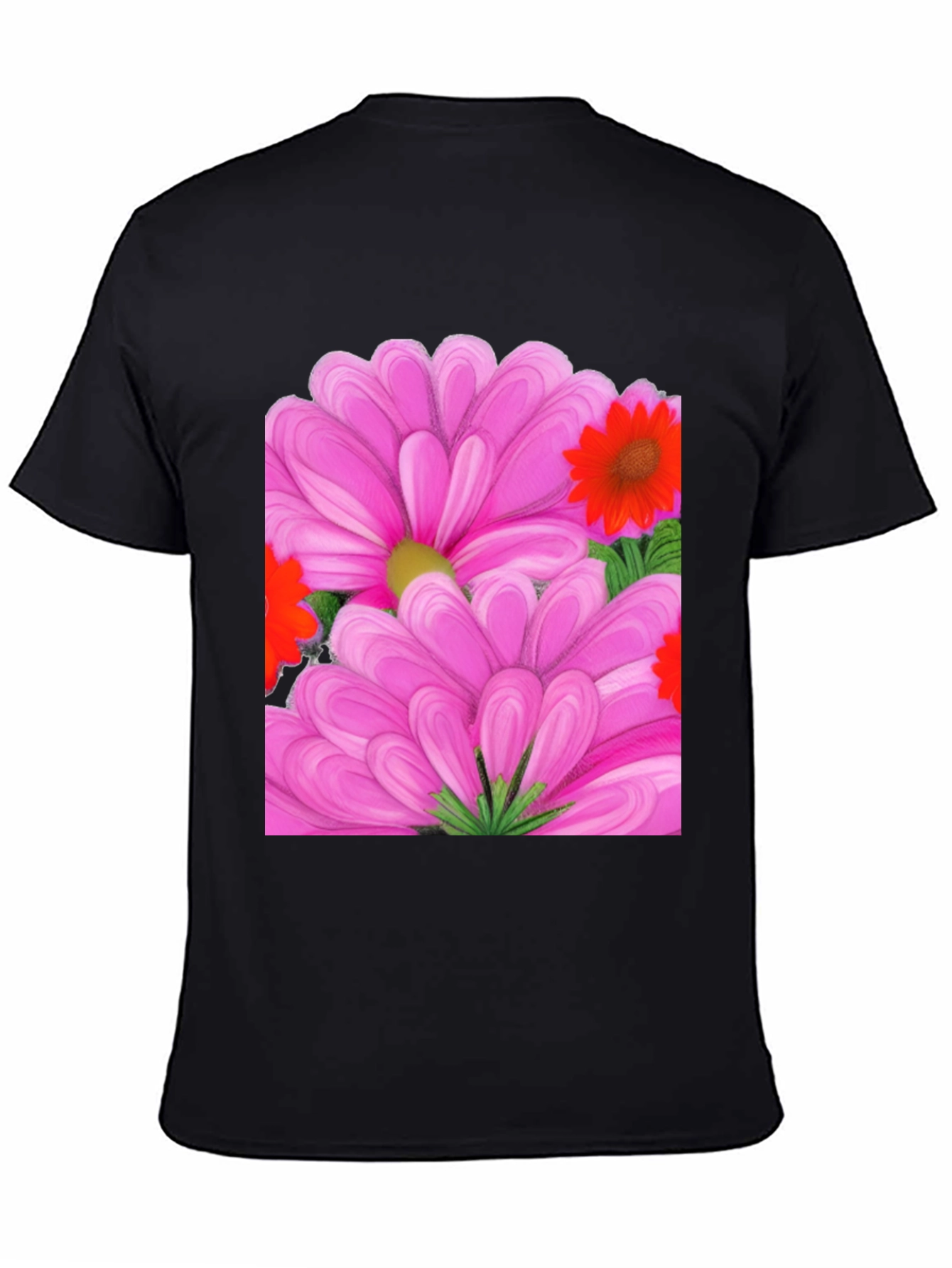 Floral Print T-Shirt: Vibrant Pink Blossom Design