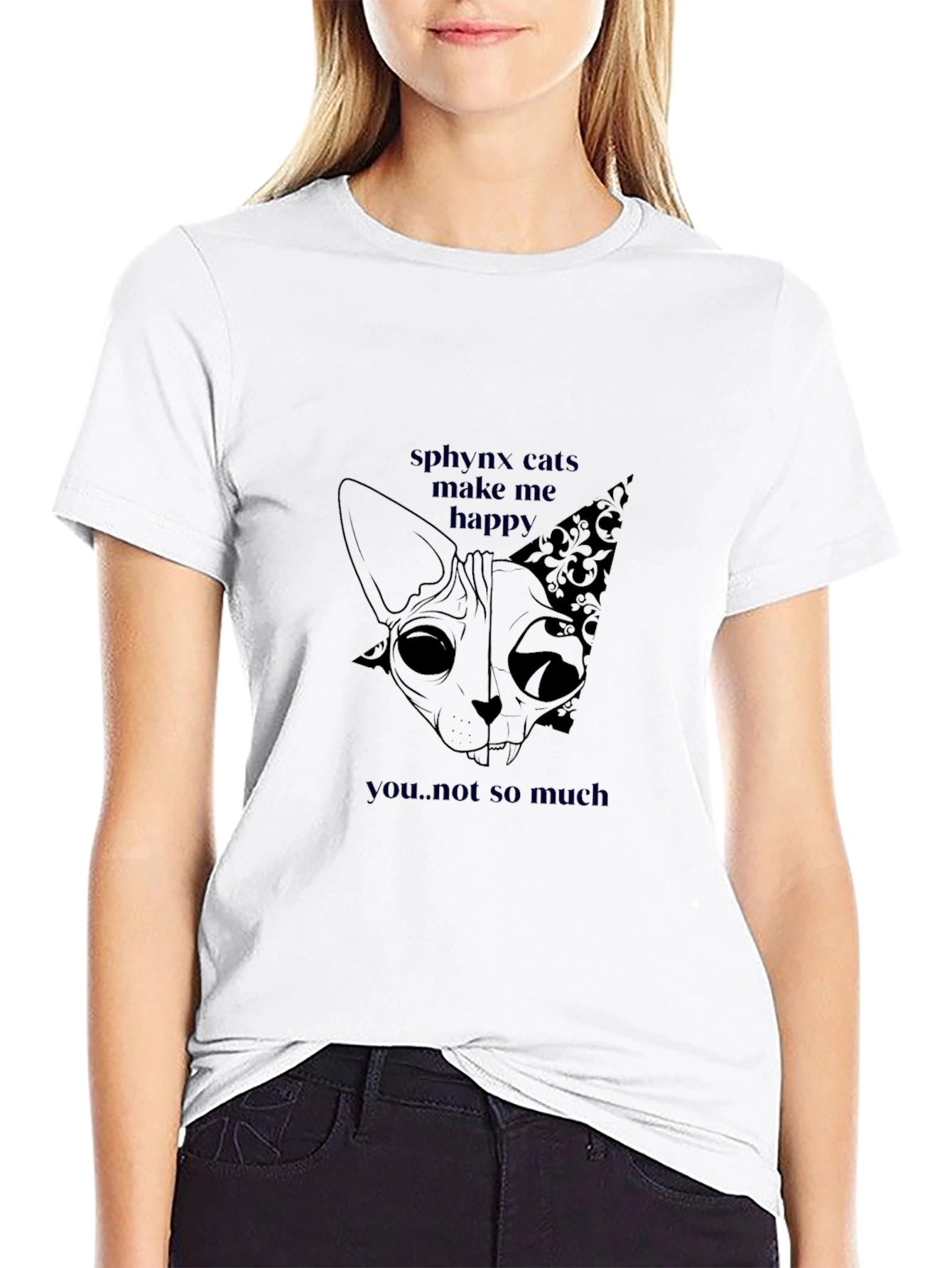 Sphynx Cats Graphic Tee - Make Me Happy T-Shirt