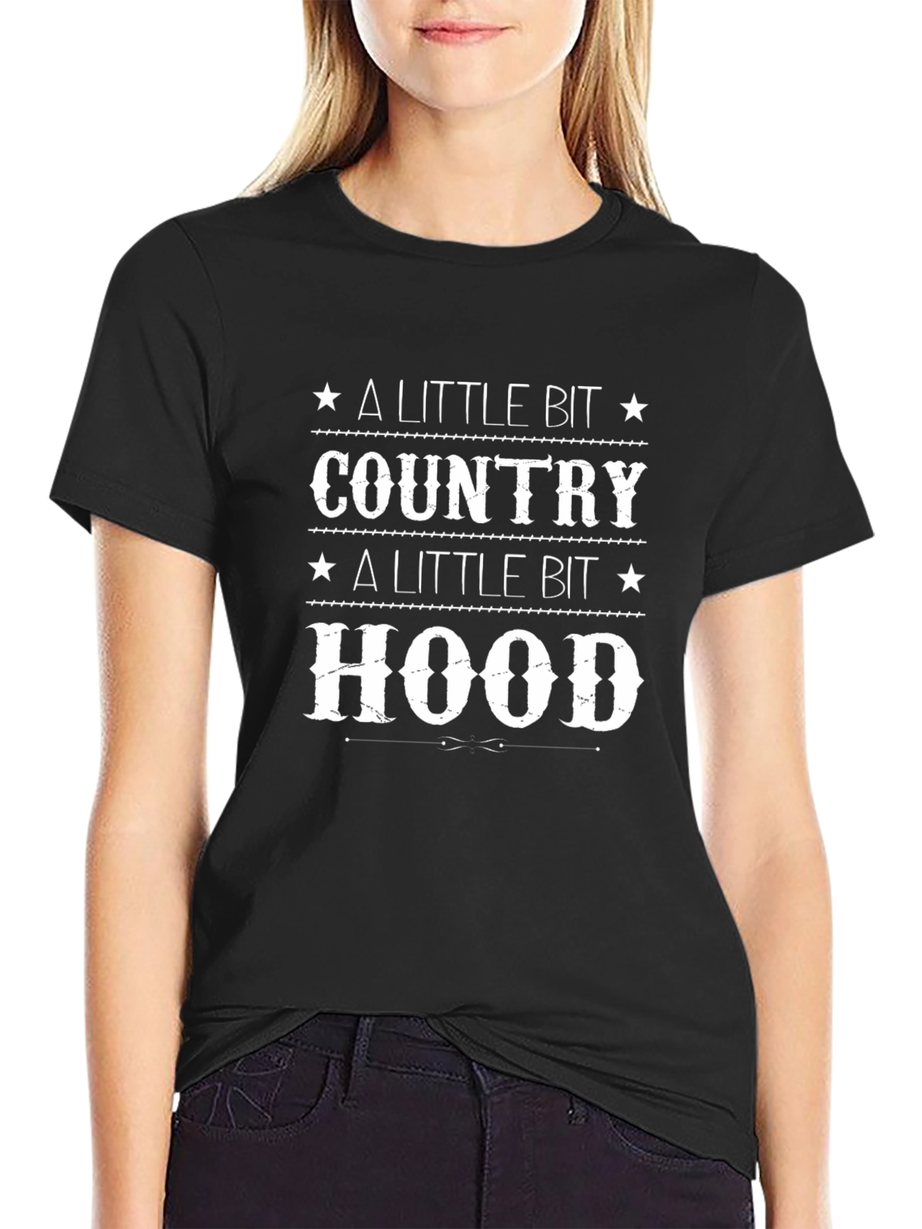 A Little Bit Country Hood T-Shirt - Casual Wear
