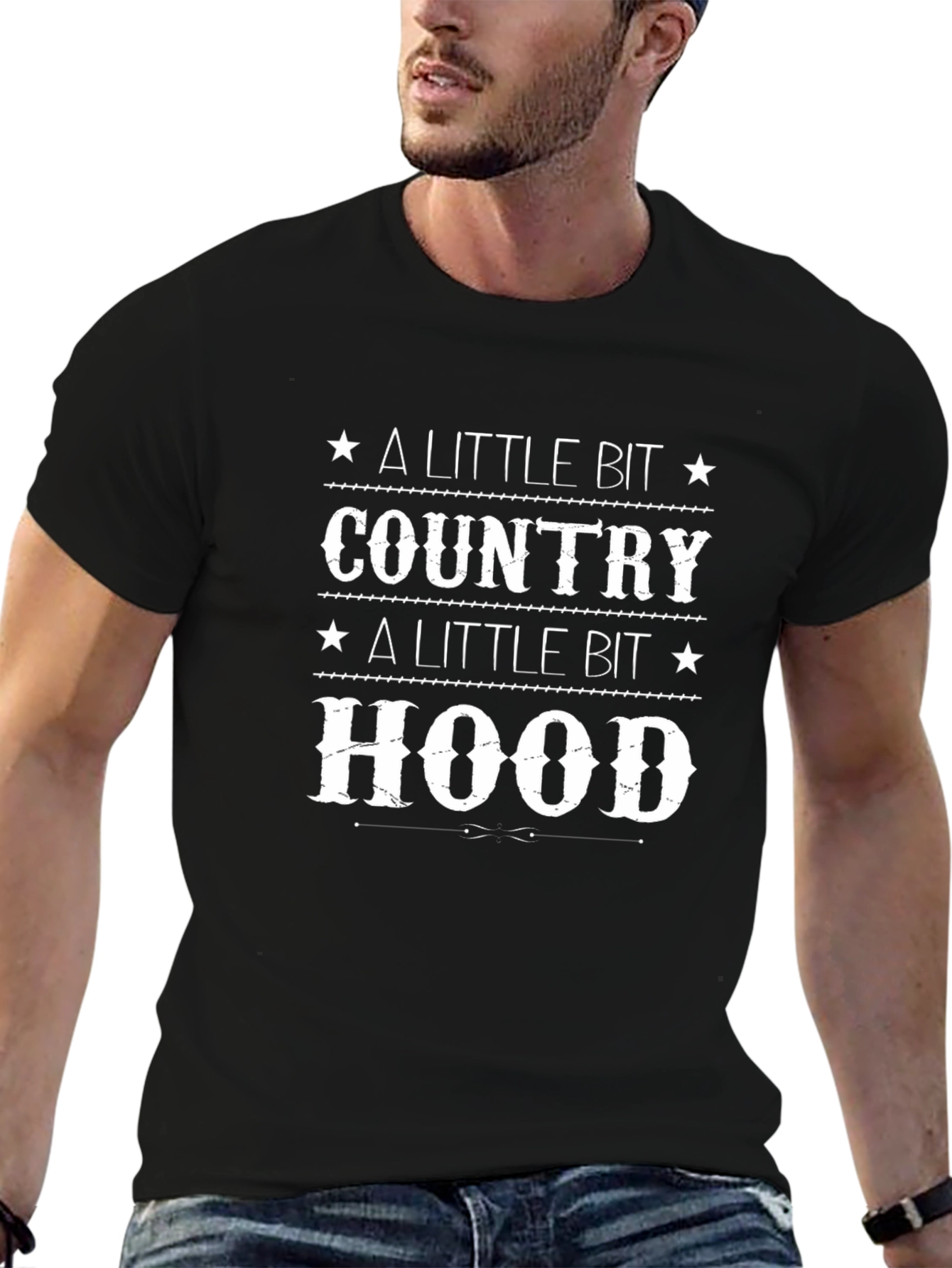 A Little Bit Country Hood T-Shirt - Casual Wear