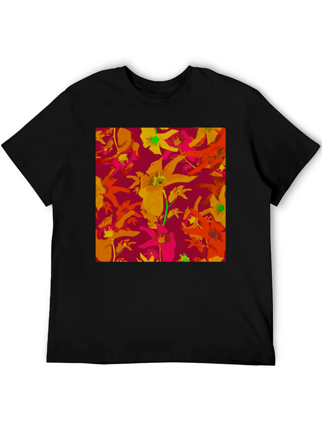 Floral Pattern T-Shirt - Vivid & Unique Design