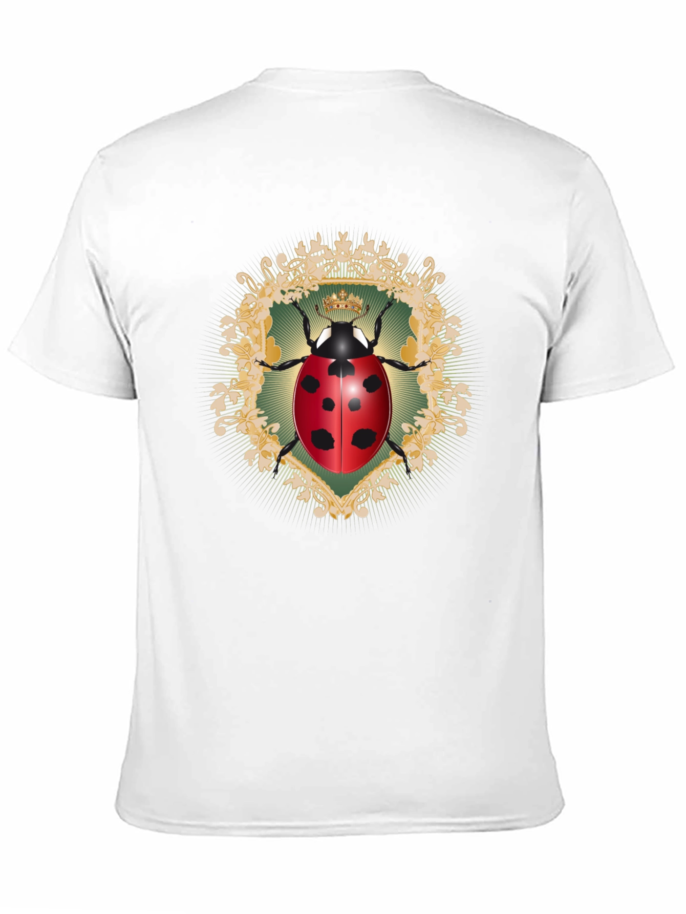Ladybug Crown Graphic Black T-Shirt