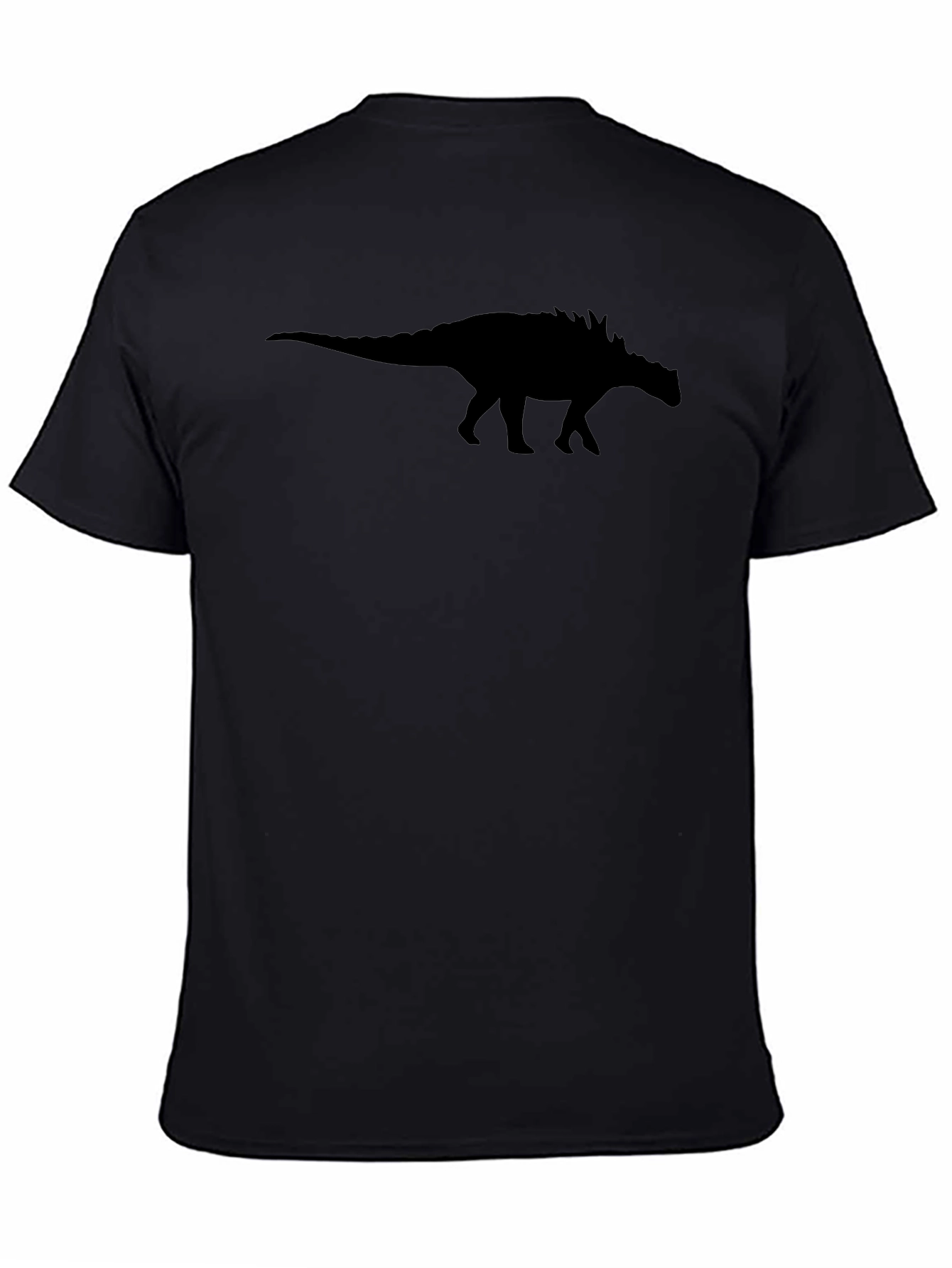 Black Ankylosaurus Dinosaur Silhouette T-Shirt