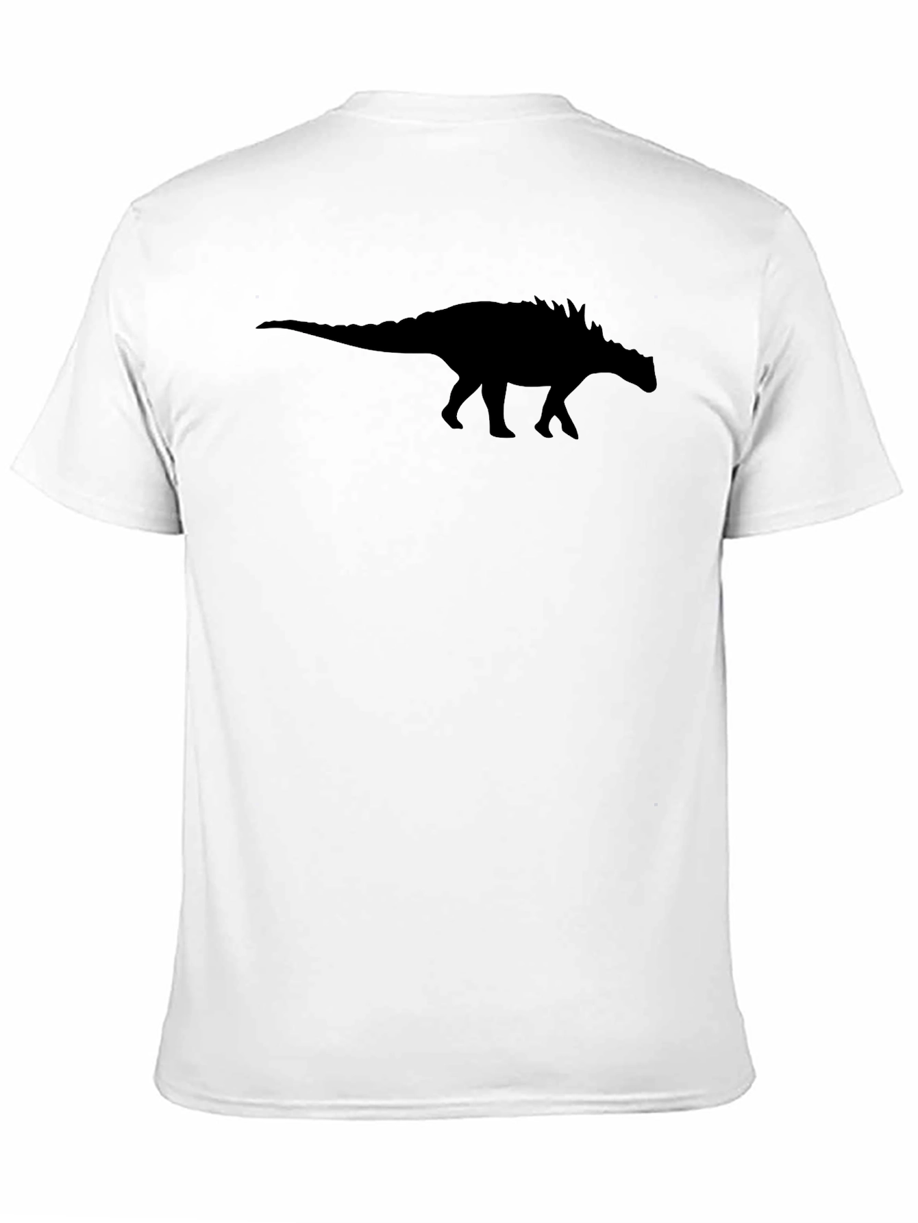 Black Ankylosaurus Dinosaur Silhouette T-Shirt