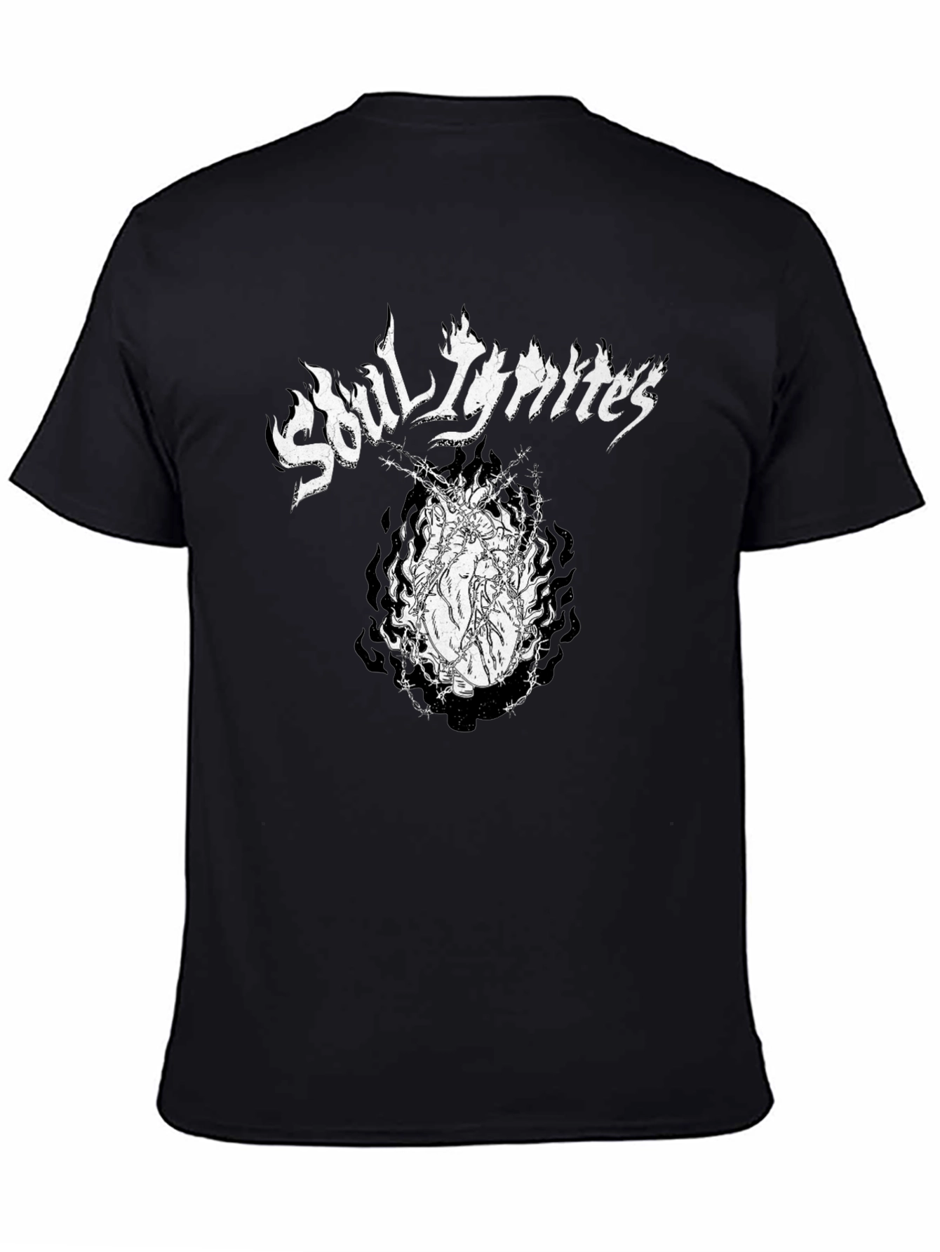 Soul Ignites Graphic Print Black T-Shirt