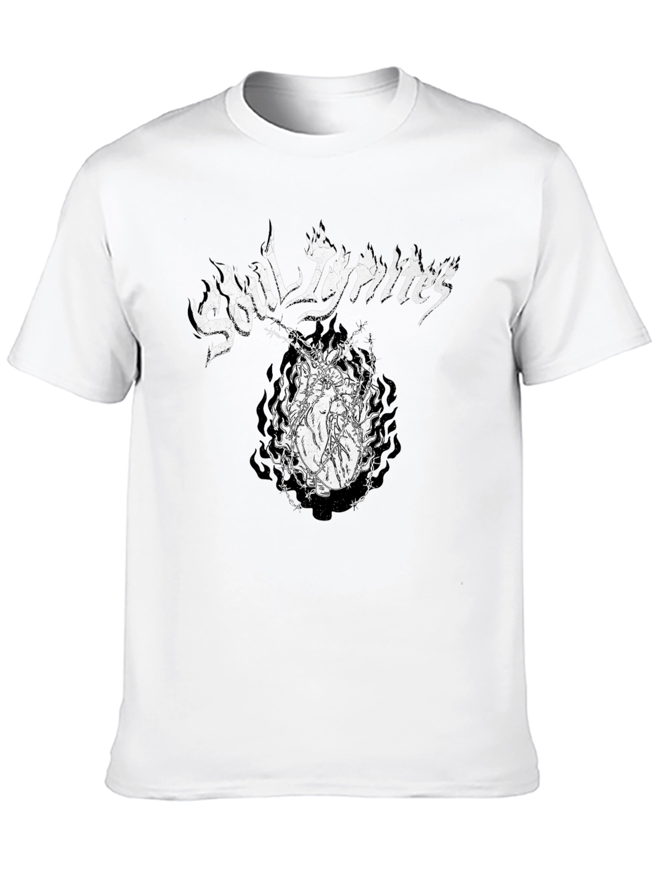 Soul Ignites Graphic Print Black T-Shirt