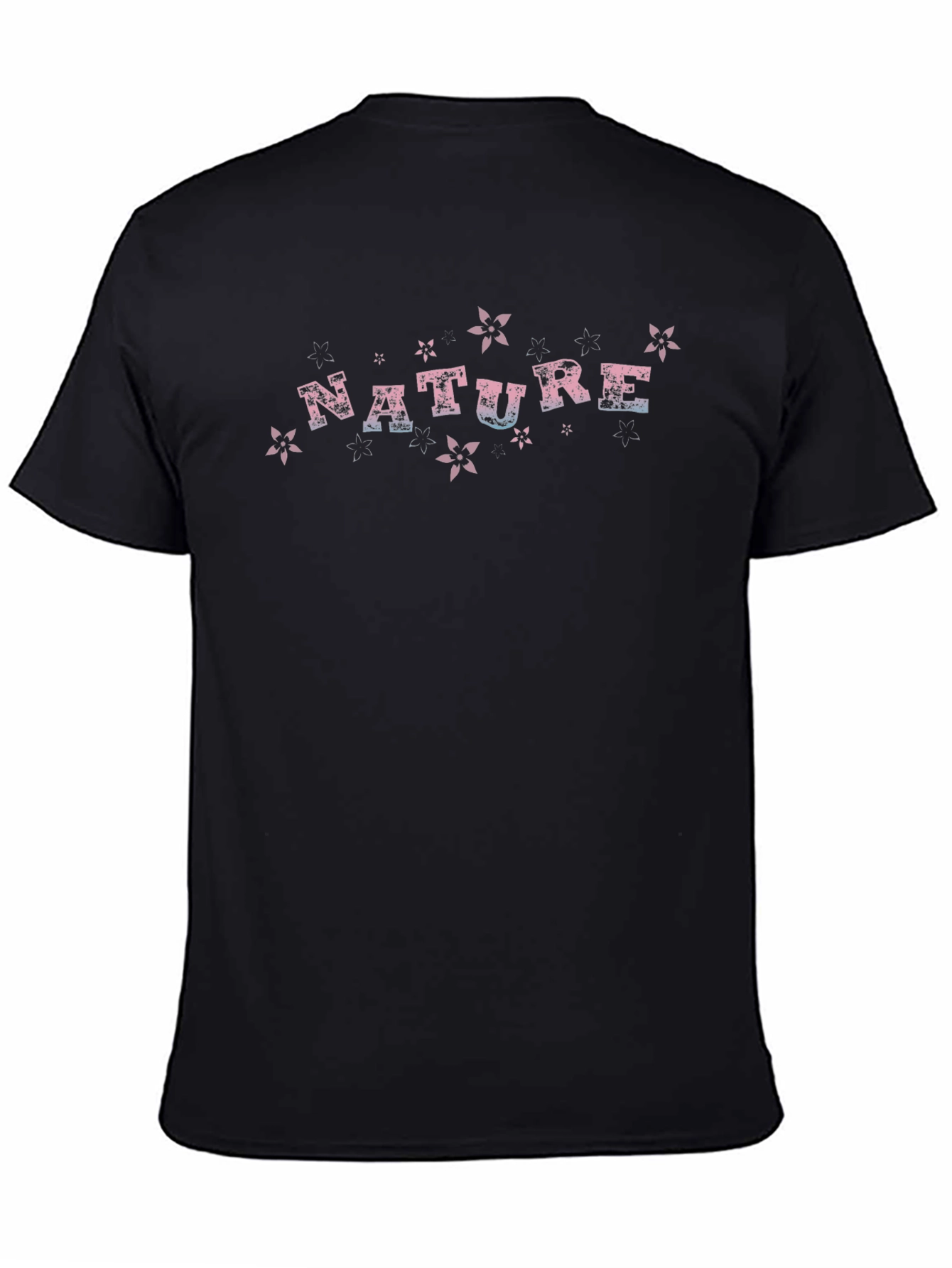 Nature Graphic Print Black T-Shirt