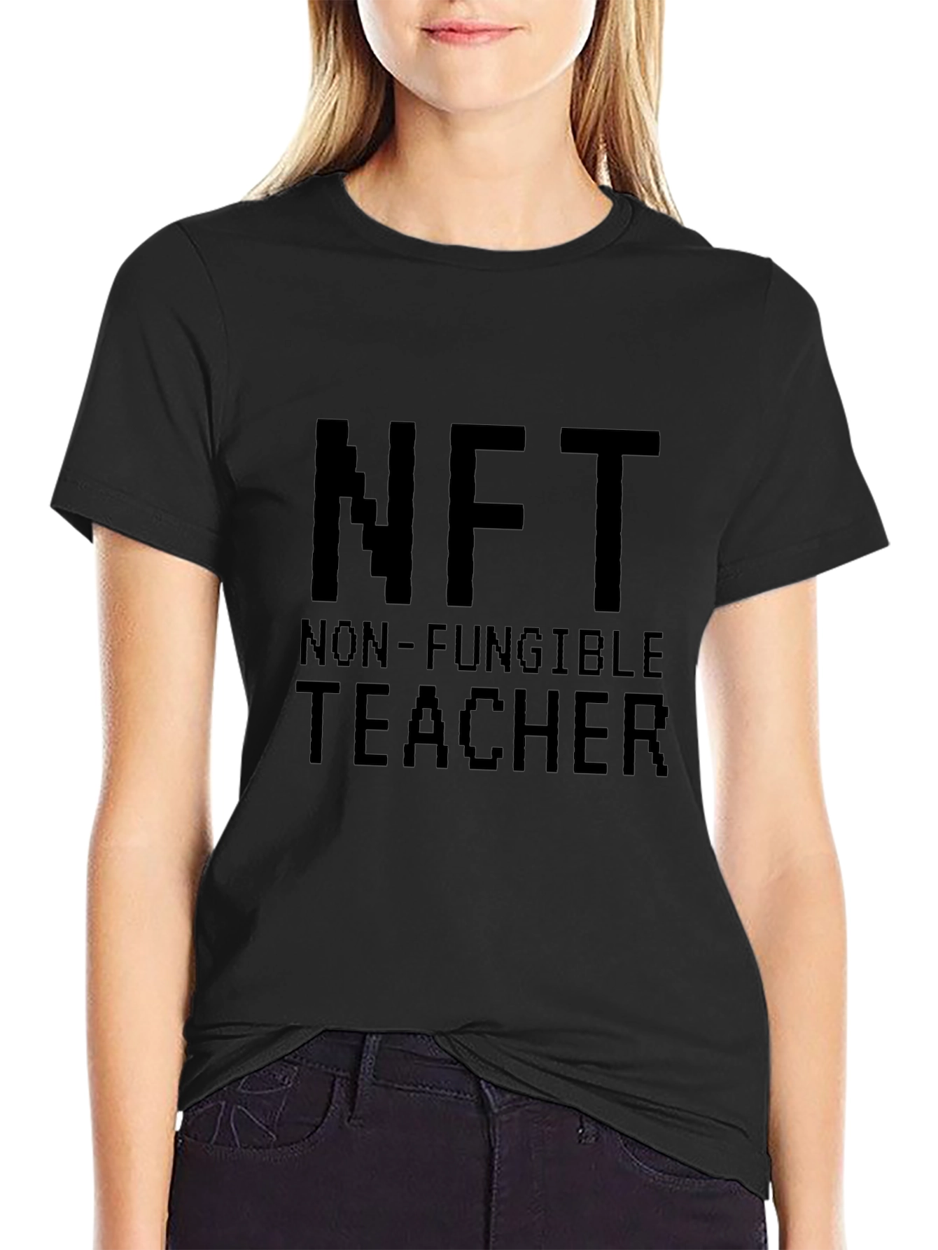 NFT Non-Fungible Teacher Black T-Shirt